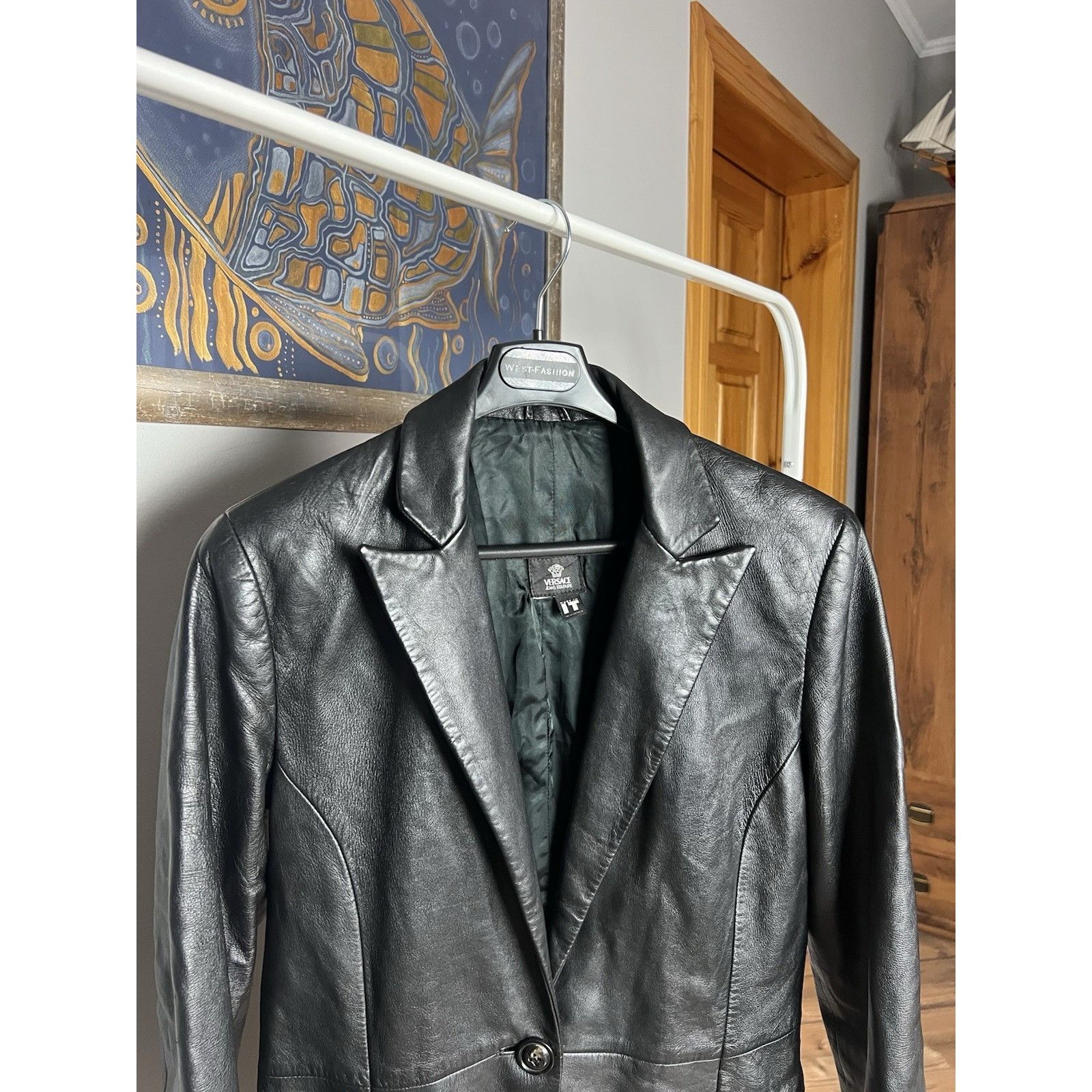 Versace Versace Jeans Couture Vintage Leather Fitted Cut Long Coat S Size S / US 4 / IT 40 - 5 Thumbnail