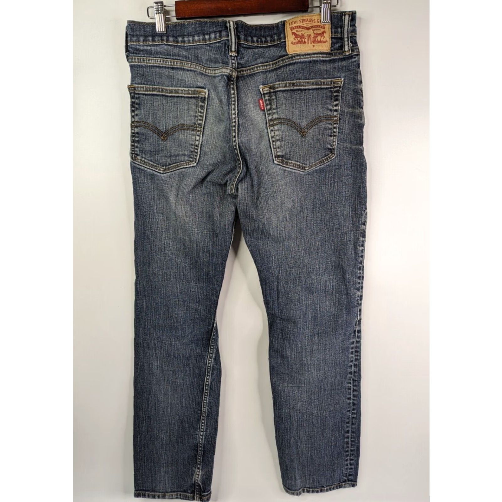 Levi's Levi's 514 Mens Slim Straight Denim Jeans 32x32 Dark Blue Wash 5-Pocket N/A Size US 32 / EU 48 - 6 Thumbnail