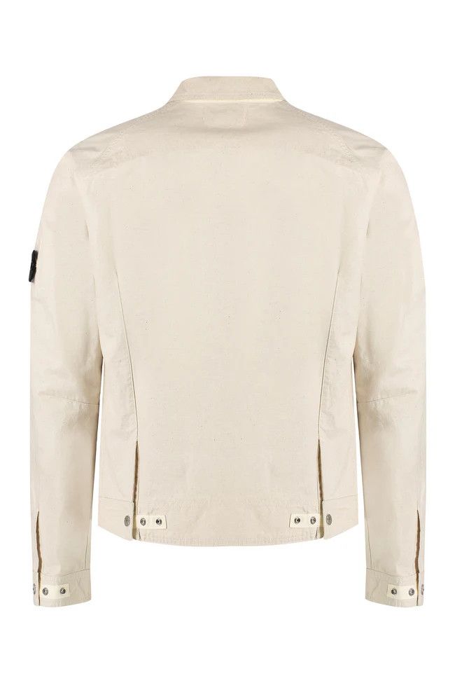 Stone Island o1mle0624 Cotton Overshirt in Ivory Size US M / EU 48-50 / 2 - 2 Thumbnail