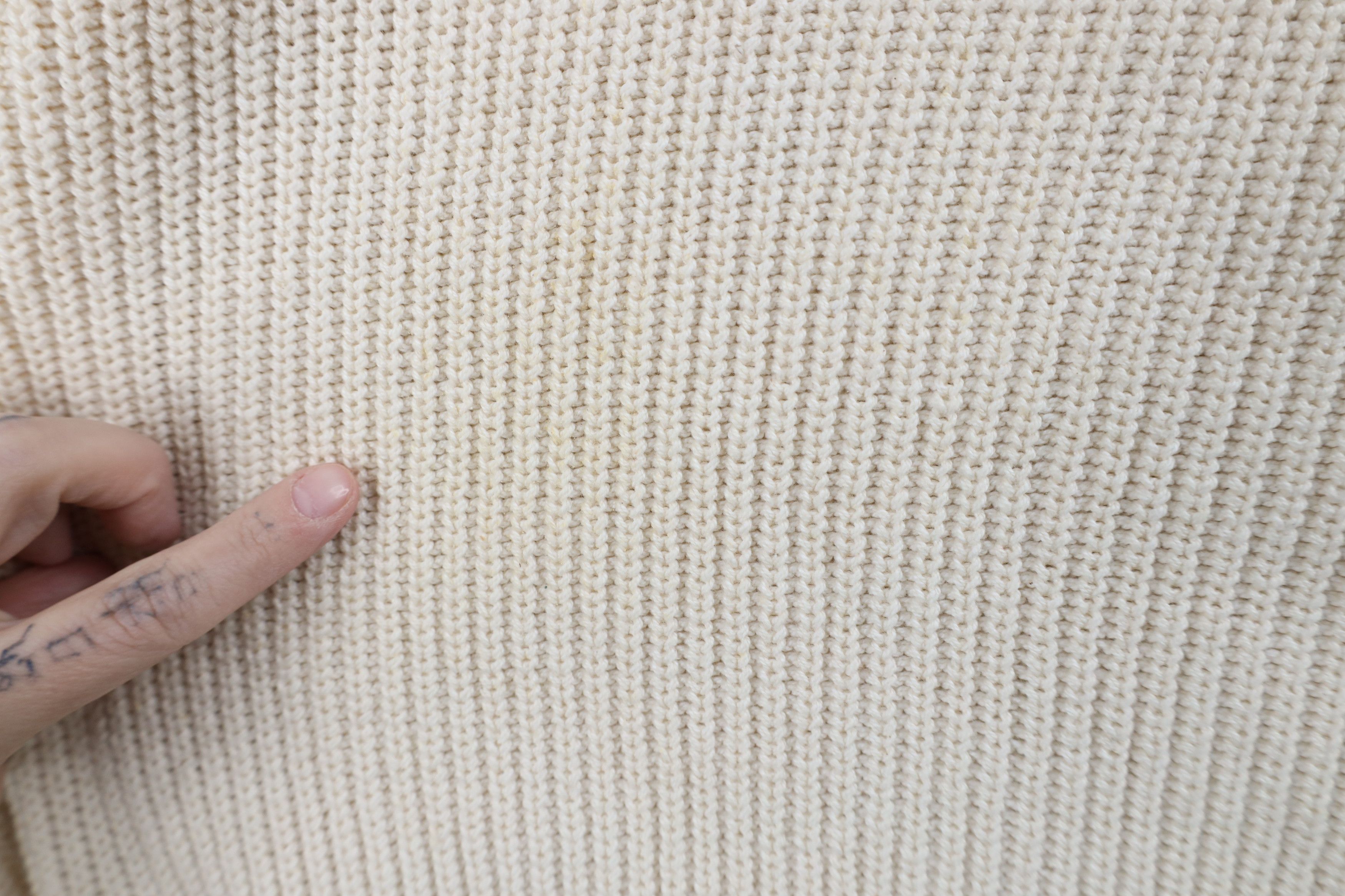 Vintage Vintage 80s 90s Streetwear Ribbed Knit Sweater BeigeUSA Size US XL / EU 56 / 4 - 5 Thumbnail