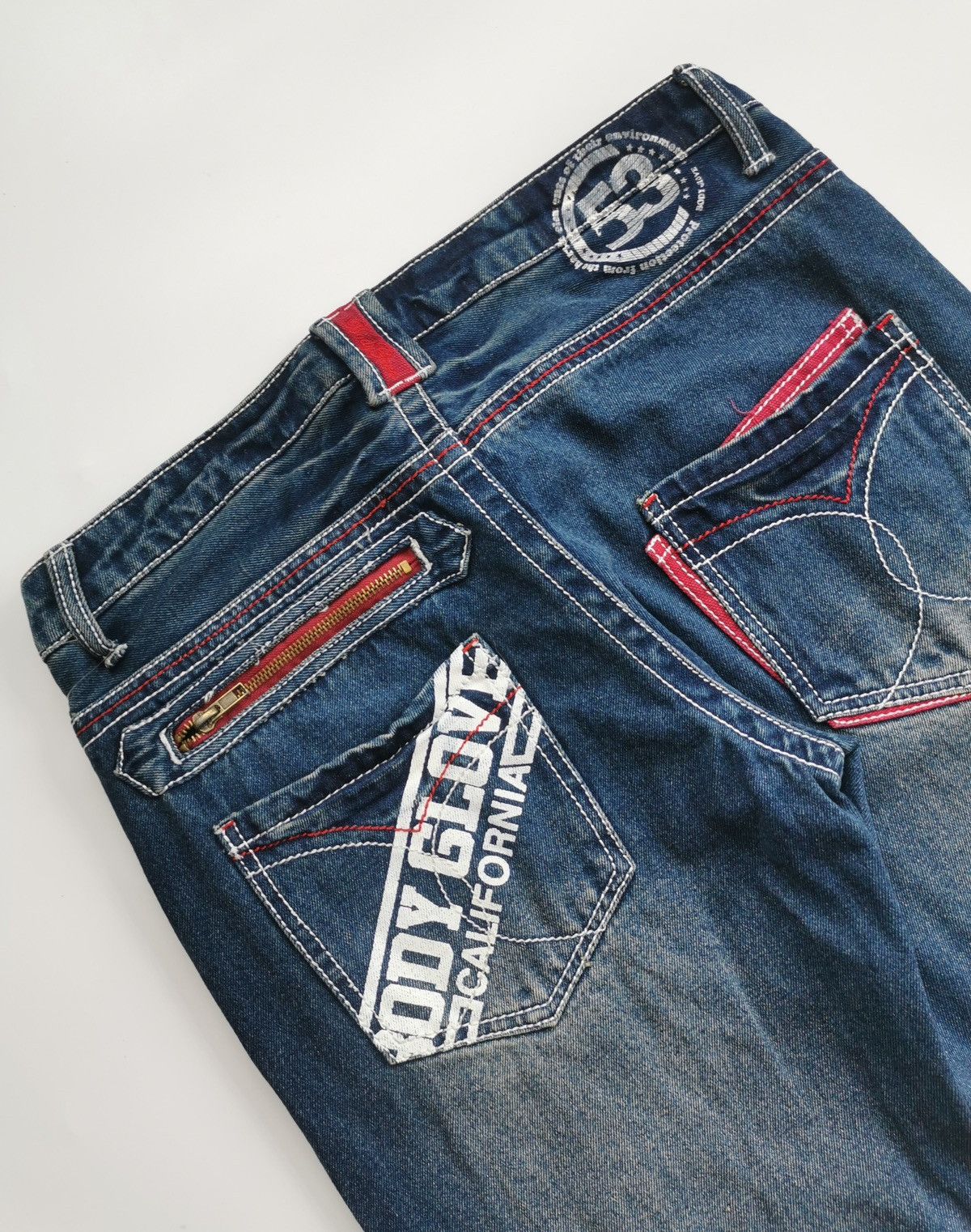 Brain Dead × Gotcha Y2K Gotcha Embroidery Print Vintage Jeans Size US 32 / EU 48 - 9 Thumbnail
