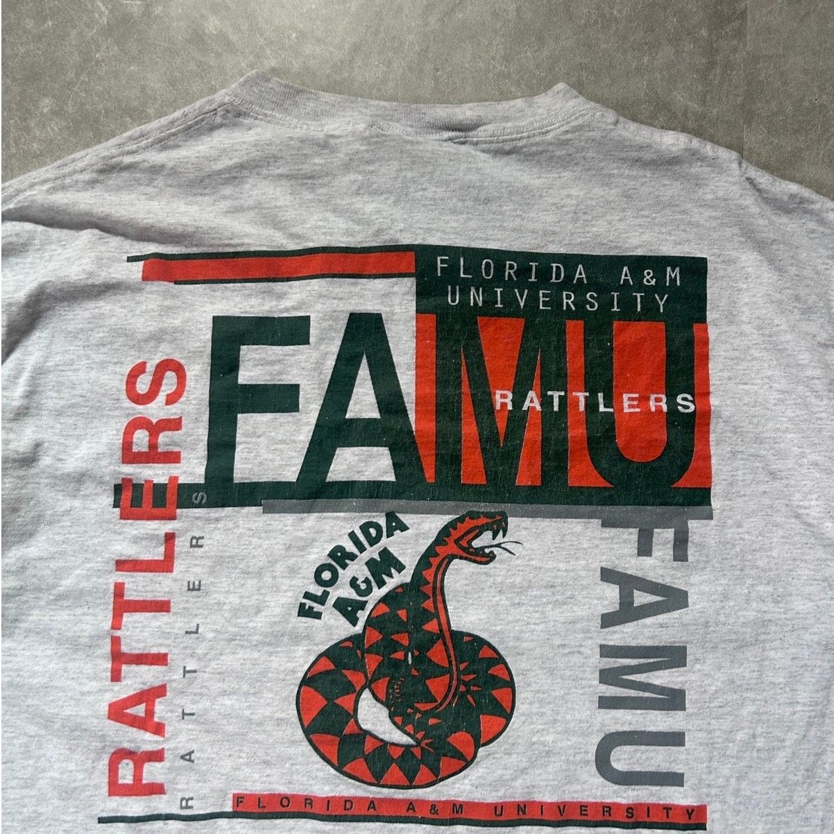 Jansport 90s Vintage Florida A&M Rattlers Heather Gray T Shirt Size L Size US L / EU 52-54 / 3 - 2 Thumbnail