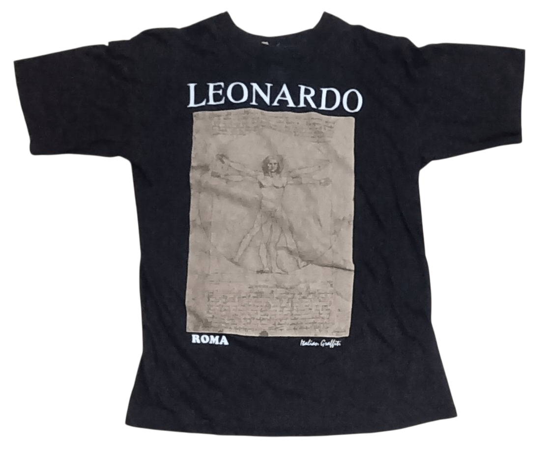 Vintage VINTAGE 80s LEONARDO ITALIAN GRAFITI SHIRT Size US M / EU 48-50 / 2 - 1 Thumbnail