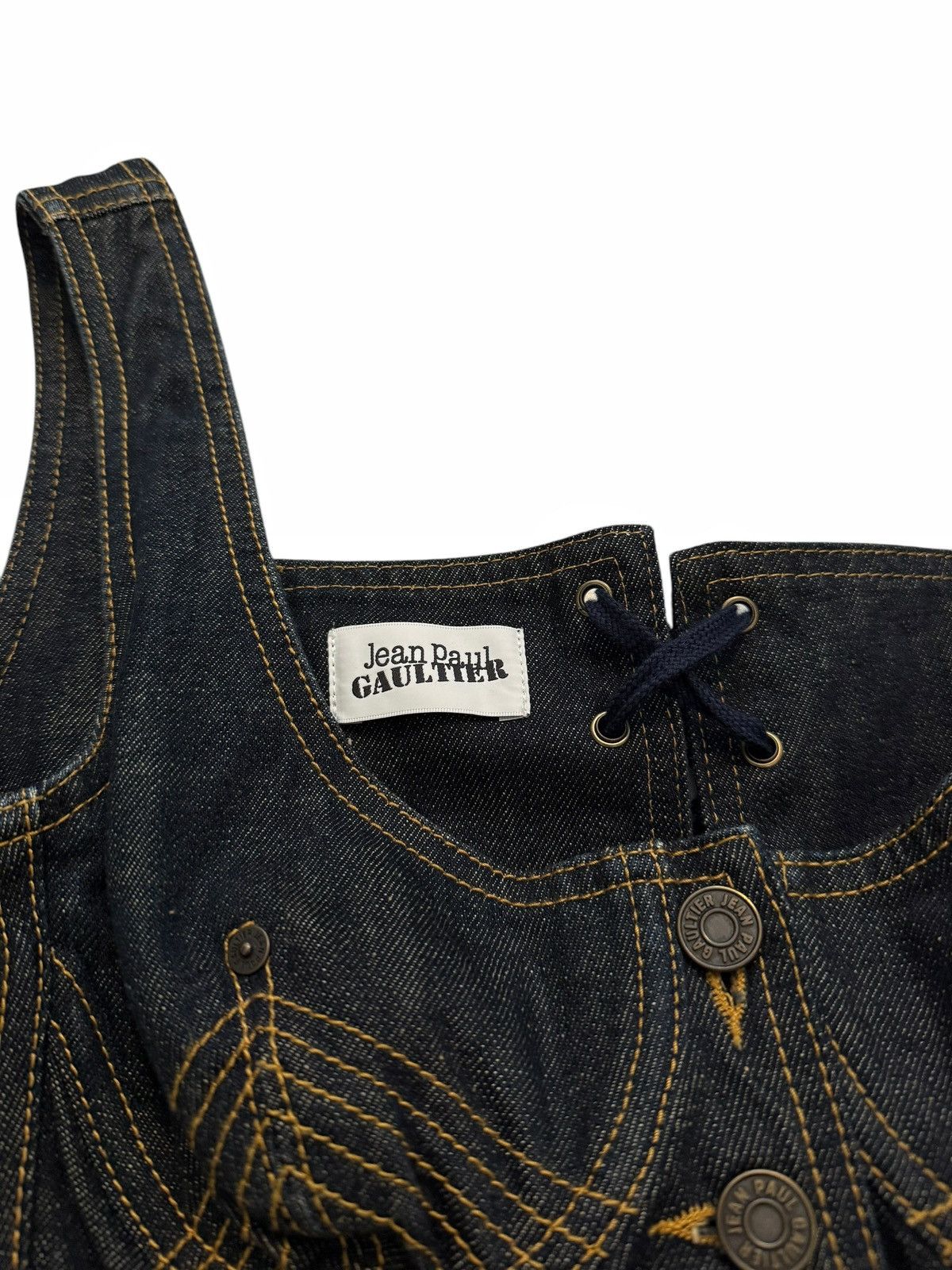 Jean Paul Gaultier Denim Bustier Corset Top Size S / US 4 / IT 40 - 6 Thumbnail