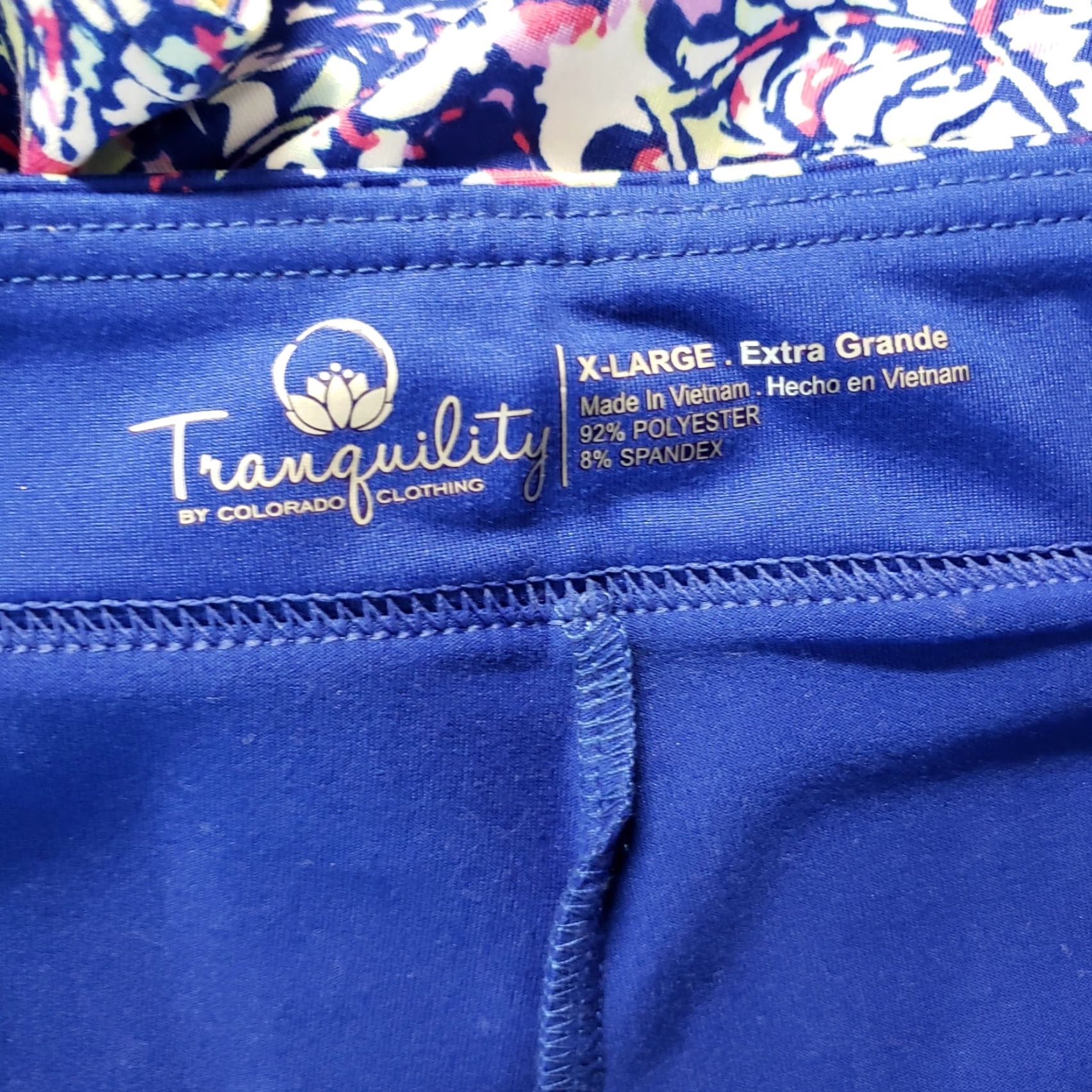 Vintage Tranquility Womens Skort XL Blue Pull On Activewear Short Athletic Polyester Blend Printed Size ONE SIZE - 3 Thumbnail