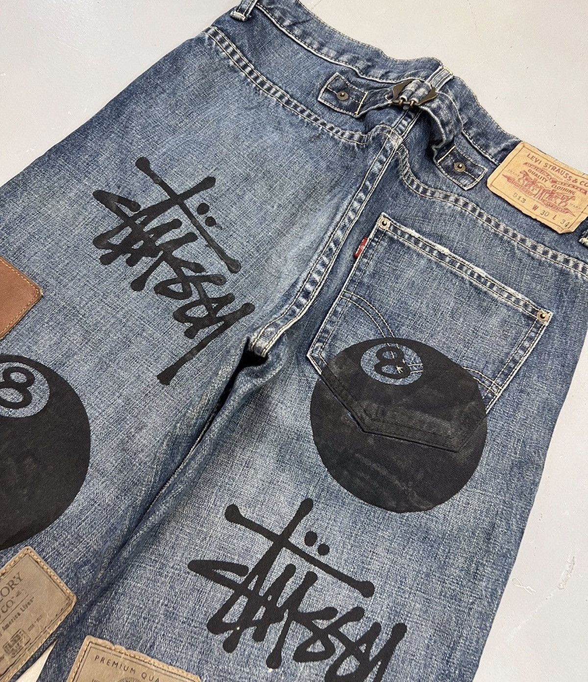 Levi's Vintage levis custome made stussy printed patched denim Size US 28 / EU 44 - 11 Thumbnail