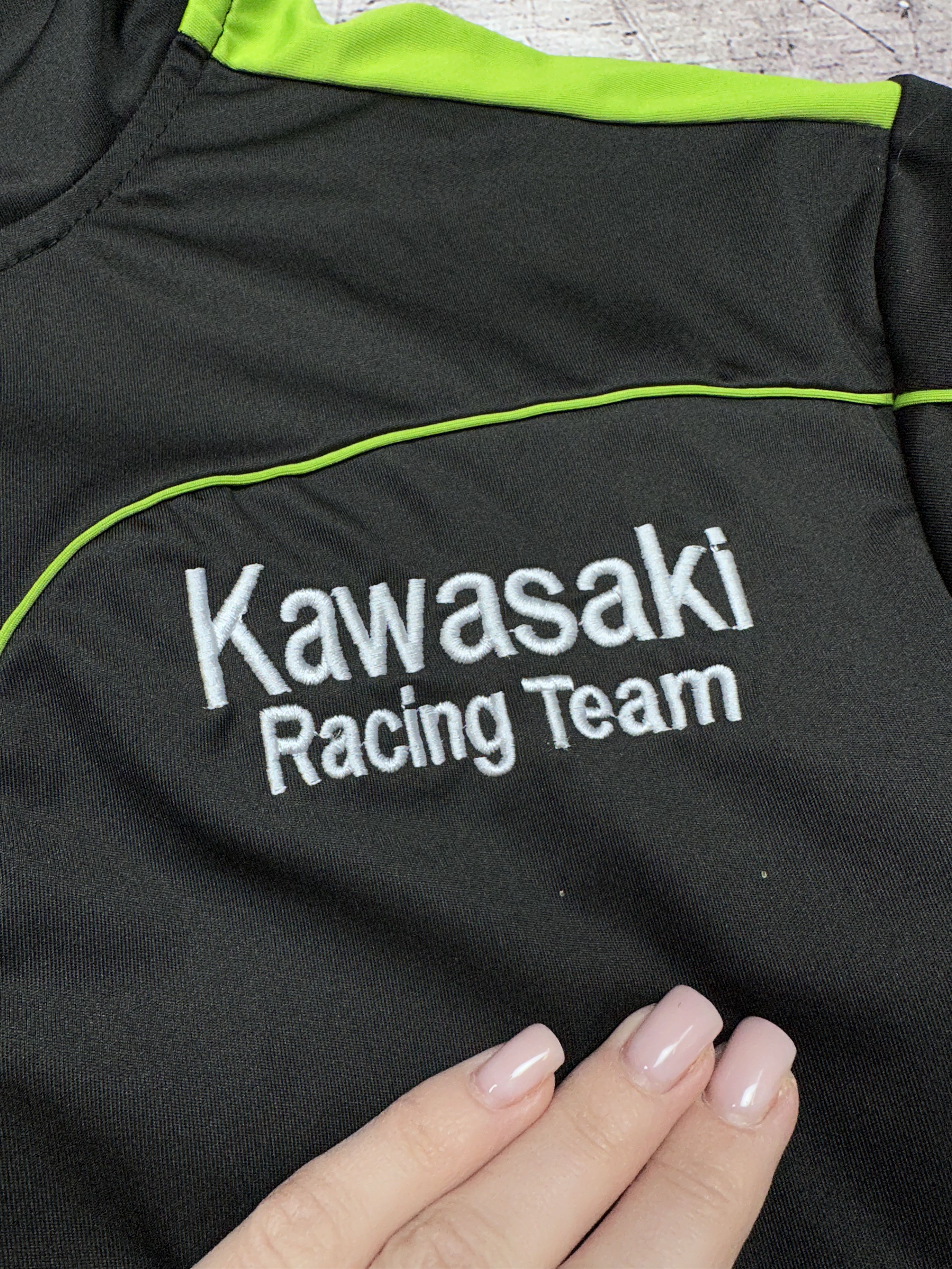 Japanese Brand Kawasaki Racing Team Vintage Mens Zip Hoodie Size US XXL / EU 58 / 5 - 3 Thumbnail