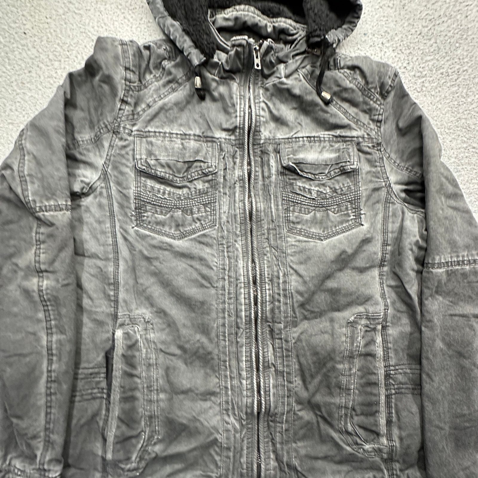 BKE BKE Buckle Slashed Fleece Lined Hooded Jacket Mens Medium Size US M / EU 48-50 / 2 - 11 Thumbnail