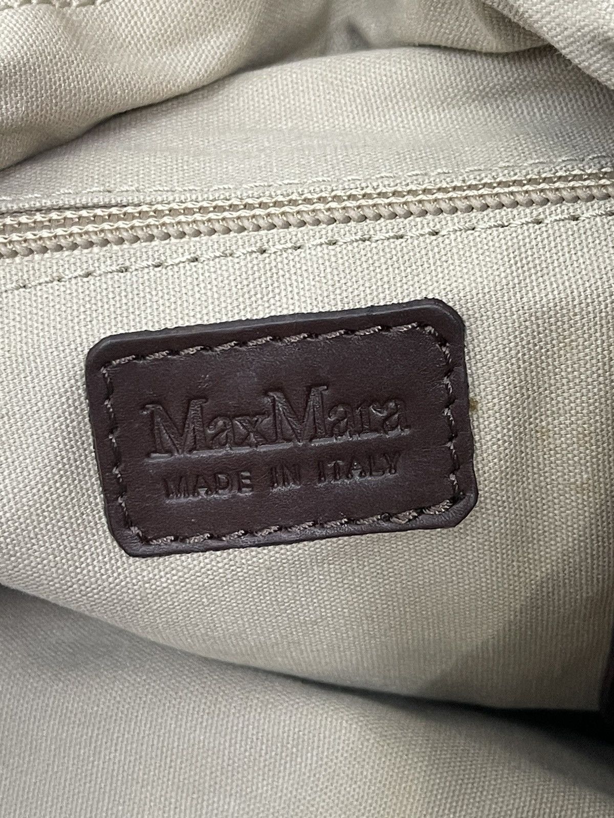 Genuine Leather Full Leather Max Mara Italy Tote Shoulder Bag 9🟩 Size ONE SIZE - 25 Thumbnail