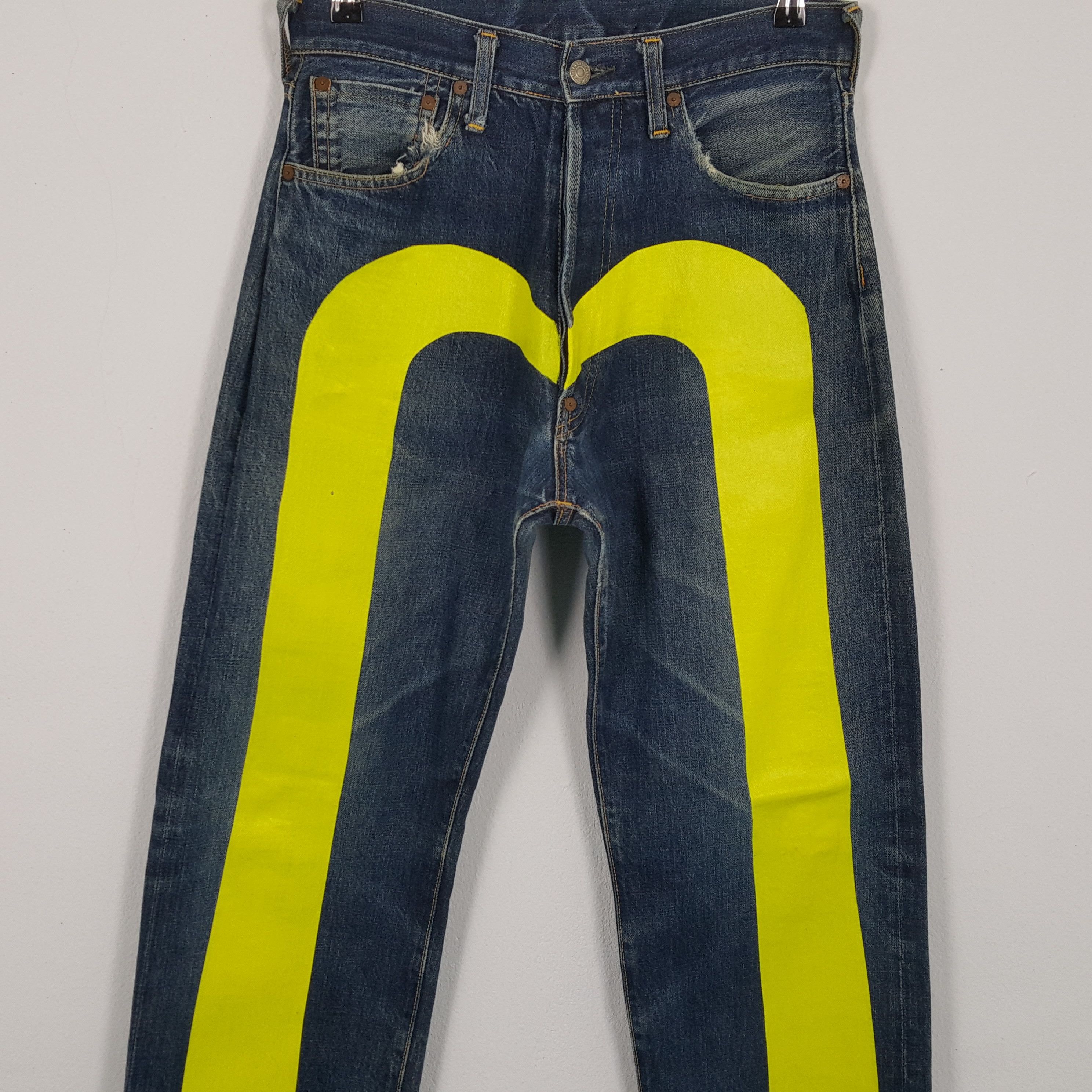 EVIS Japanese Brand Streetwear Custom Daicock Style Jeans