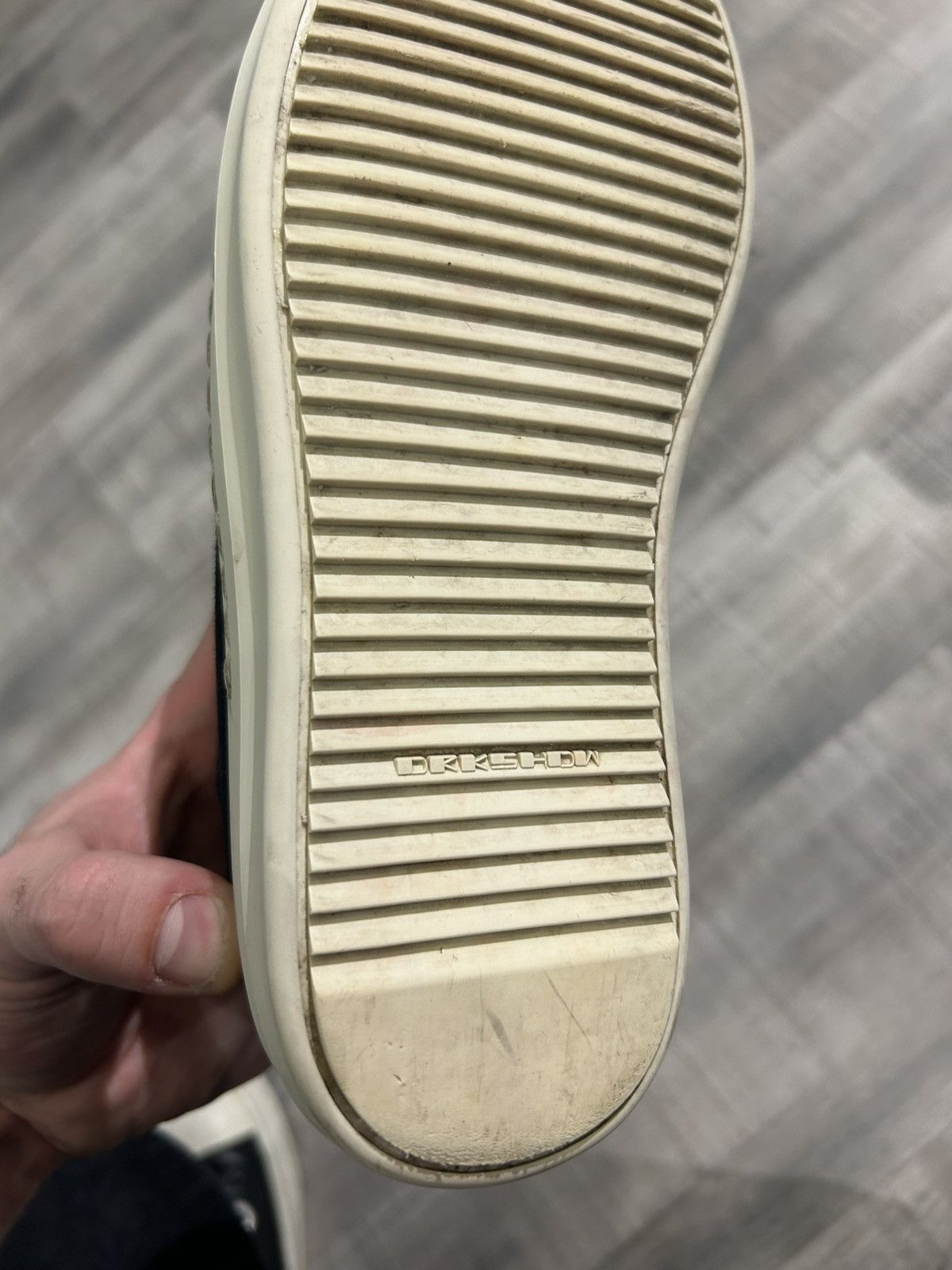 Rick Owens Drkshdw Rick Owen’s Drkshdw Canvas Jumbo Lace Low Sneakers Size US 5.5 / EU 38 - 6 Thumbnail