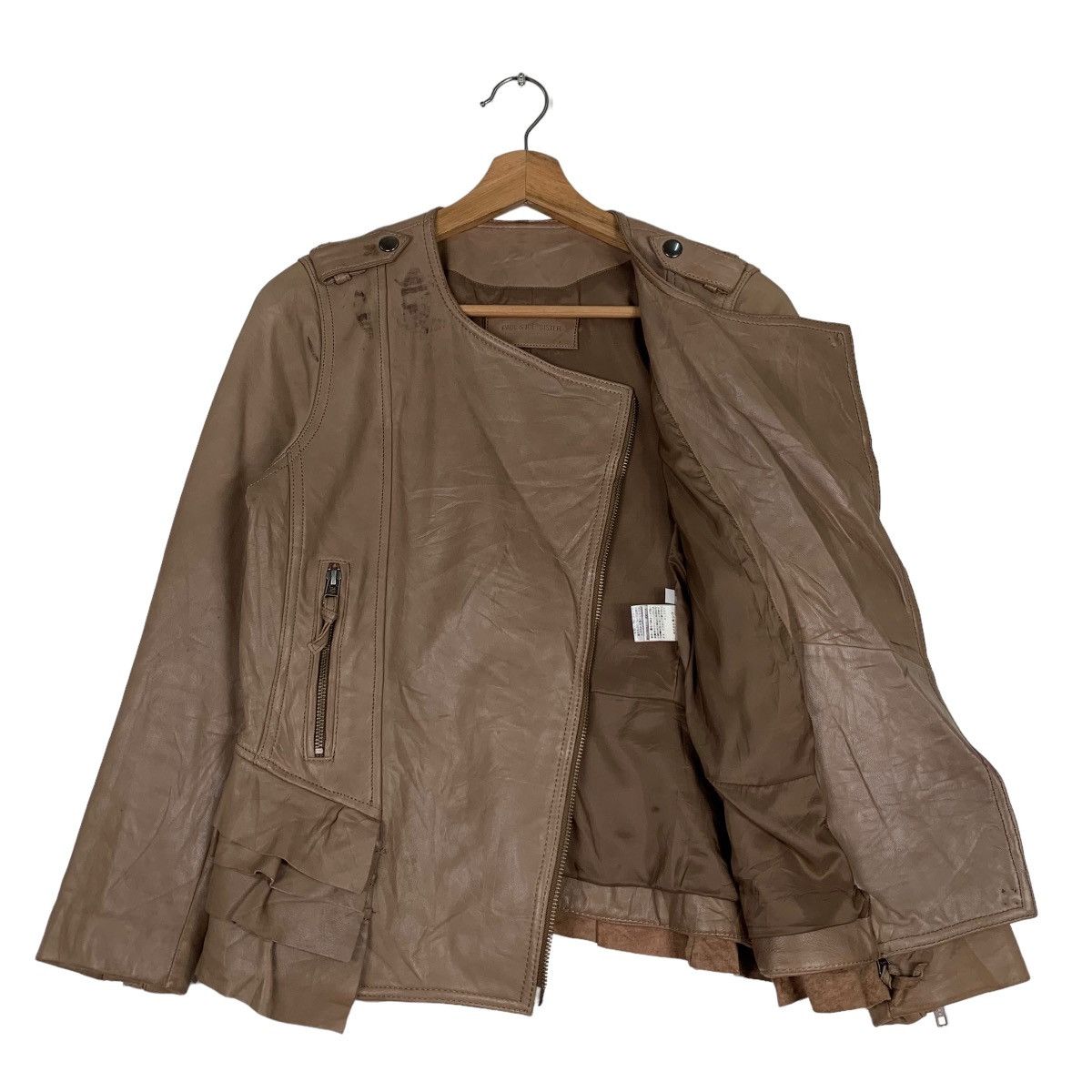 Paul & Joe PAUL & JOE Brown Leather Jacket #0370-C17 Size S / US 4 / IT 40 - 9 Thumbnail
