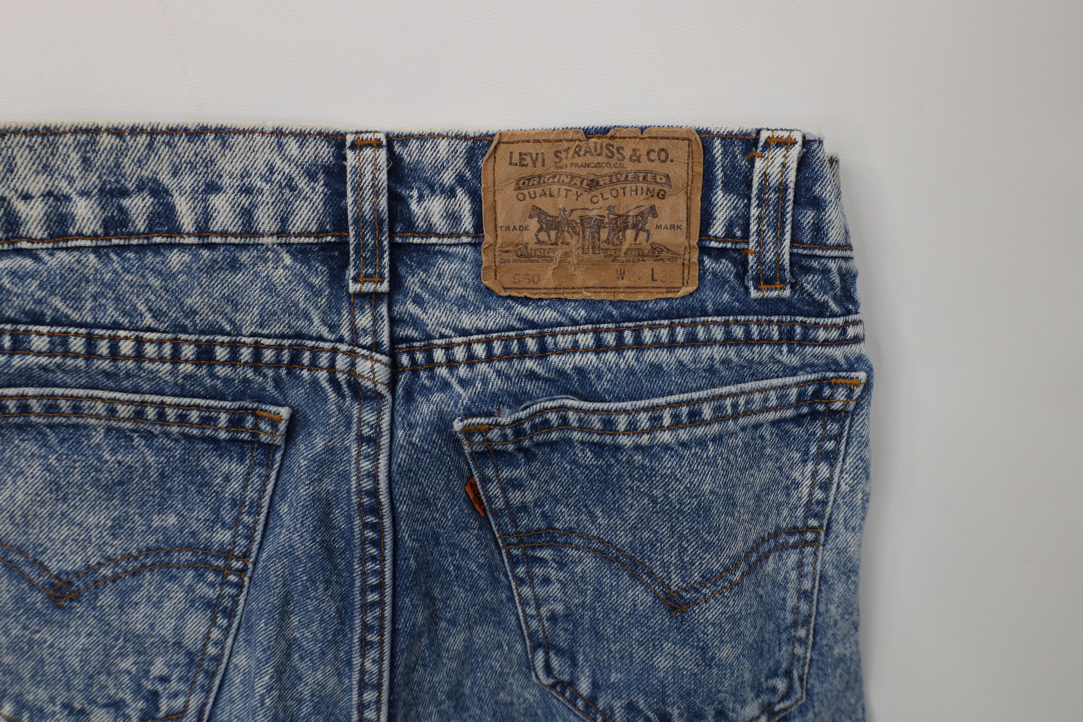 Levi's Vintage 80s Levis 550 Orange Tab Relaxed Tapered Leg Jeans Size US 32 / EU 48 - 14 Thumbnail