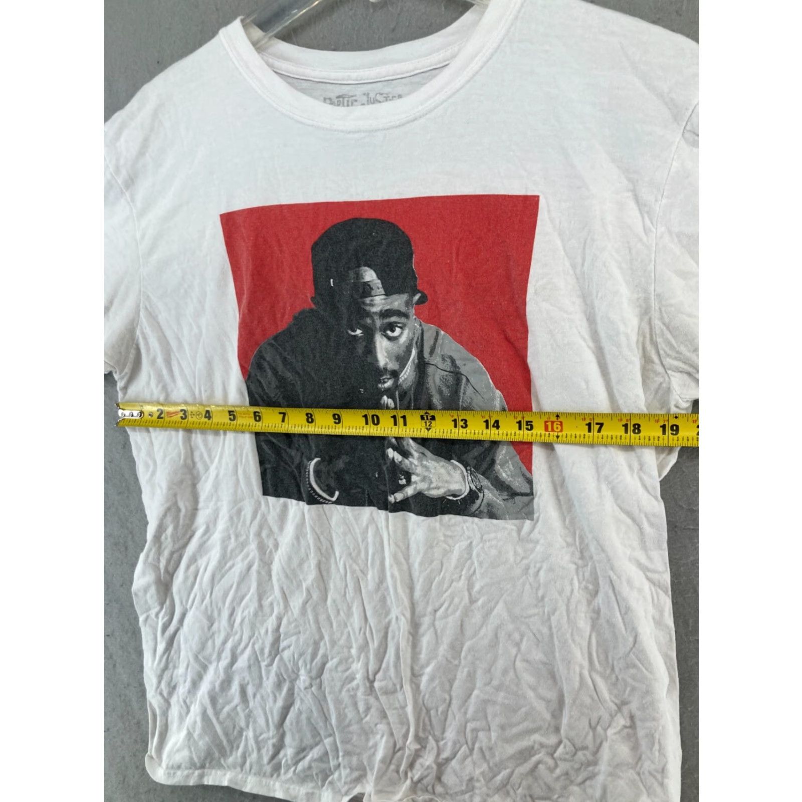 Vintage Poestic Justice Mens T-Shirt Large White Hip Hop Graphic Print Crew Neck Cotton Jersey Shirt Size US L / EU 52-54 / 3 - 2 Thumbnail