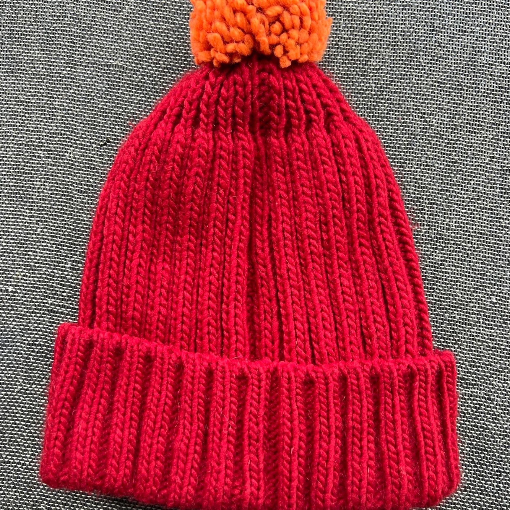 Napapijri Napapijri Beanie Hat One Size OS Red Norway Flag Ribbon Cuffed Pom Pom Knit Unisex Adults Shipped OS Size ONE SIZE - 4 Thumbnail