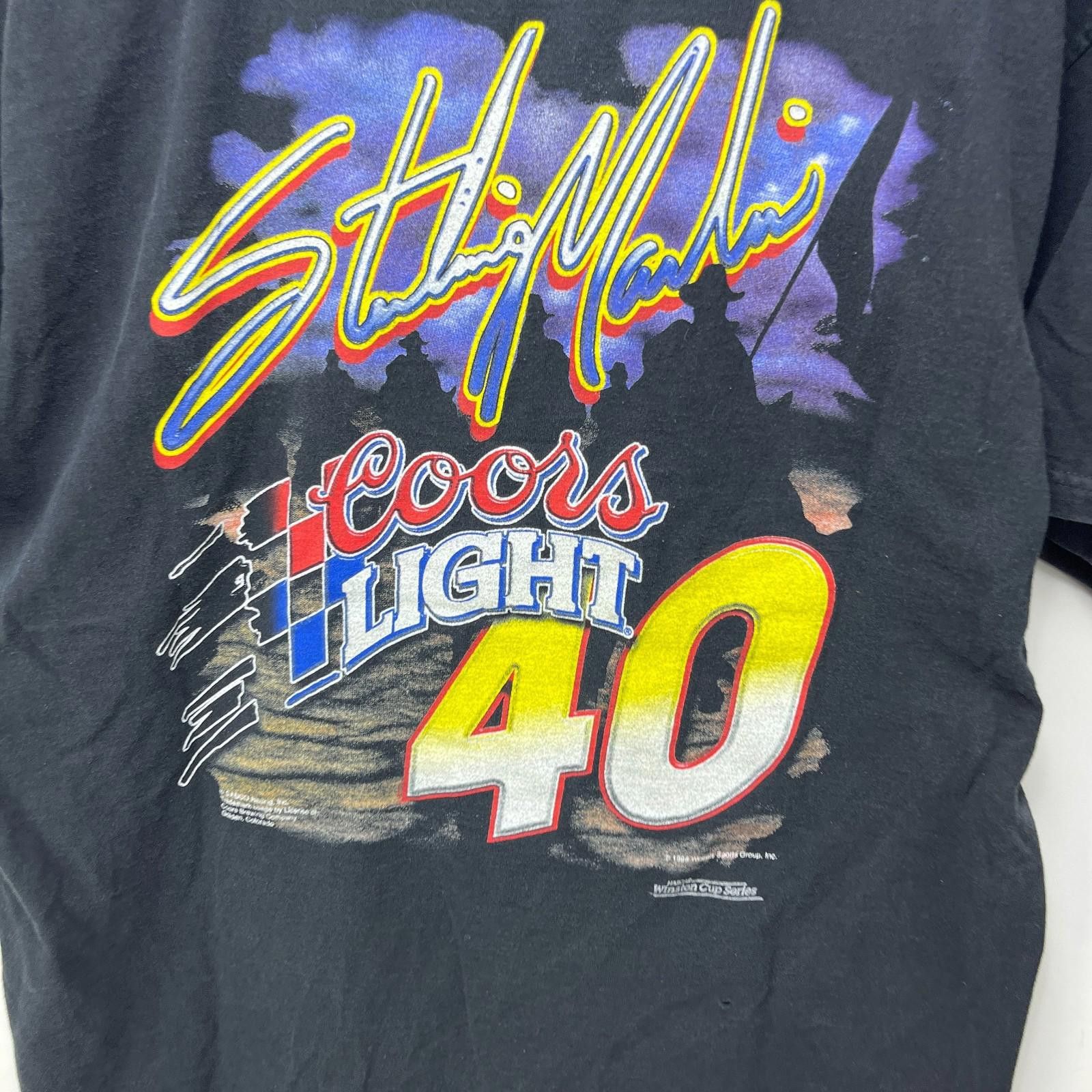 NASCAR Vintage 90s NASCAR Sterling Martin Coors Light T Shirt XL Size US XL / EU 56 / 4 - 6 Thumbnail