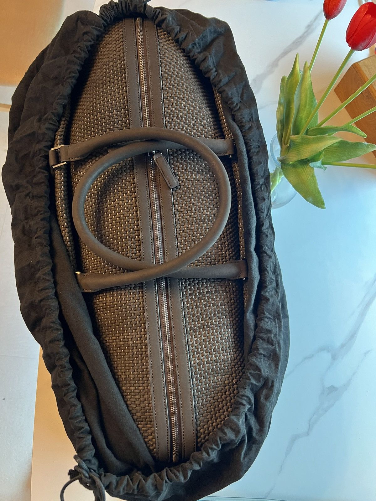 Ermenegildo Zegna Zegna Bag Dark Brown Pelletessuta Nubuck Holdall Size ONE SIZE - 3 Thumbnail