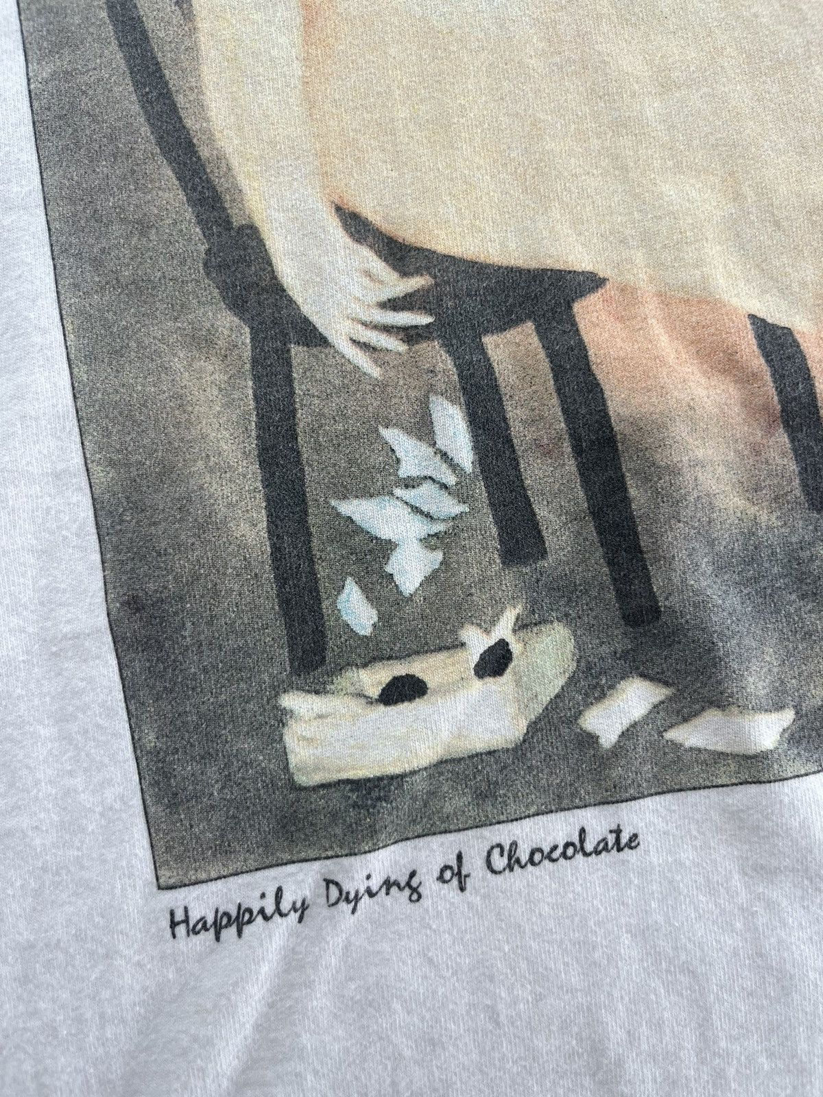 Vintage Vintage Erika Oller Happily Dying Of Chocolate 1994’s Tee’s Size US XL / EU 56 / 4 - 7 Thumbnail
