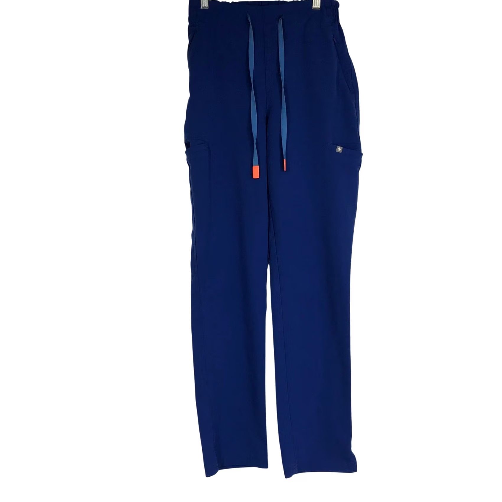 Vintage FIGS Technical Collection Scrub Pants Straight Leg Cargo Pockets XS Blue Women? Unisex Adults Size 26" / US 2 / IT 38 - 2 Thumbnail