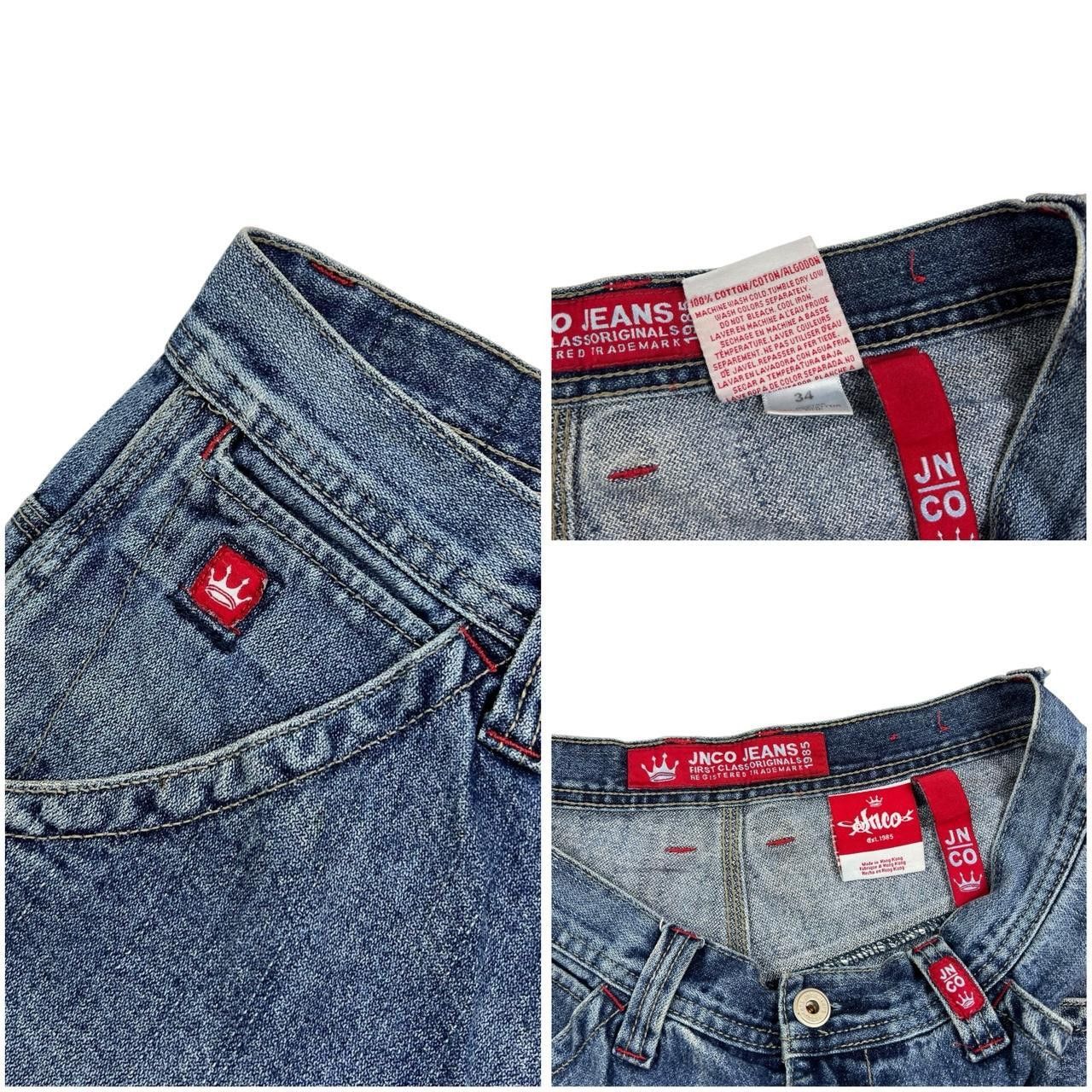 JNCO Vintage Jnco Red Crown Denim Shorts / Jorts - Waist: 34” Size US 34 / EU 50 - 7 Thumbnail