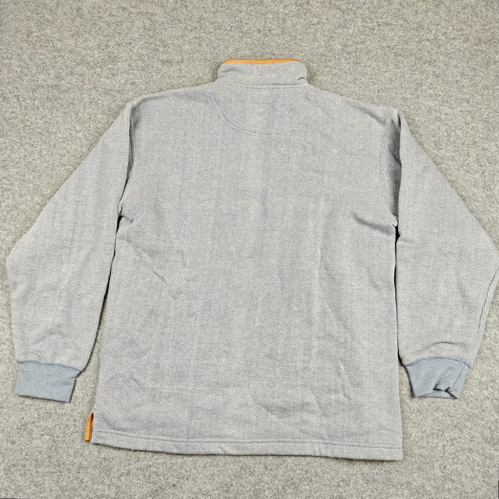 Orvis Orvis Sweatshirt Mens Large Gray Leather Elbow Patch 1/4 Zip Pullover Fleece Size US L / EU 52-54 / 3 - 6 Thumbnail