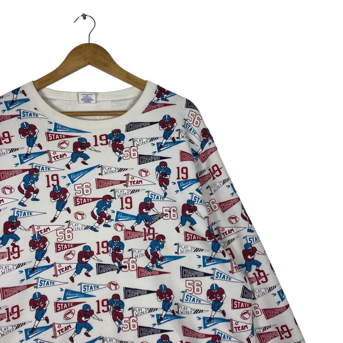 Champion × Japanese Brand × Vintage Vintage Champion Full Print Rare Baseball Rugby Large Size US L / EU 52-54 / 3 - 5 Thumbnail
