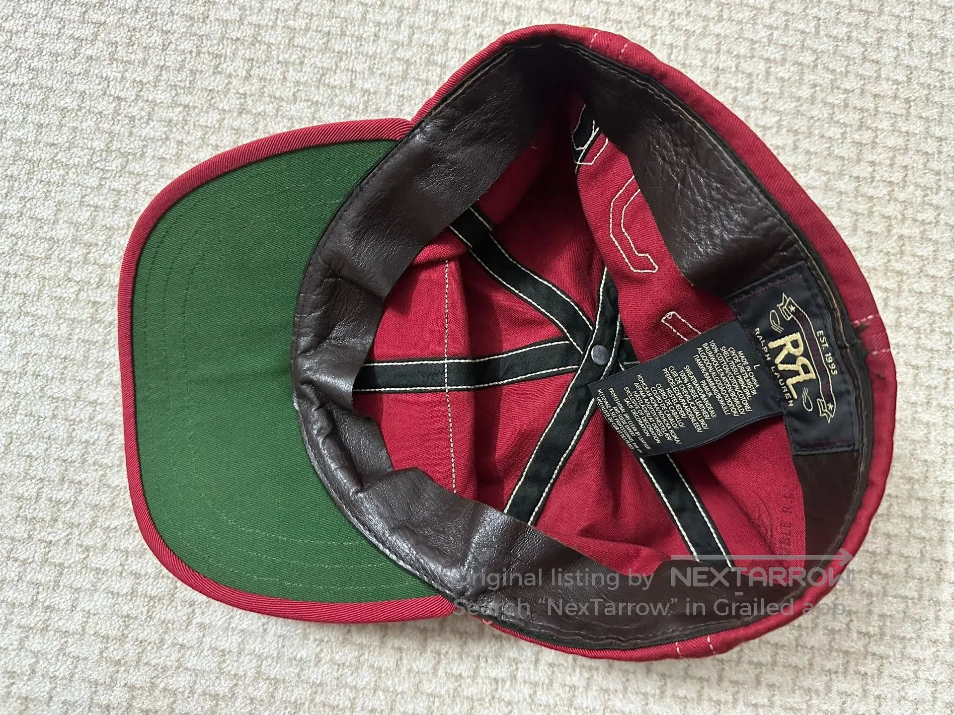 RRL Ralph Lauren RRL Wing Leather Patch Embroidered Baseball Cap. Size ONE SIZE - 4 Thumbnail
