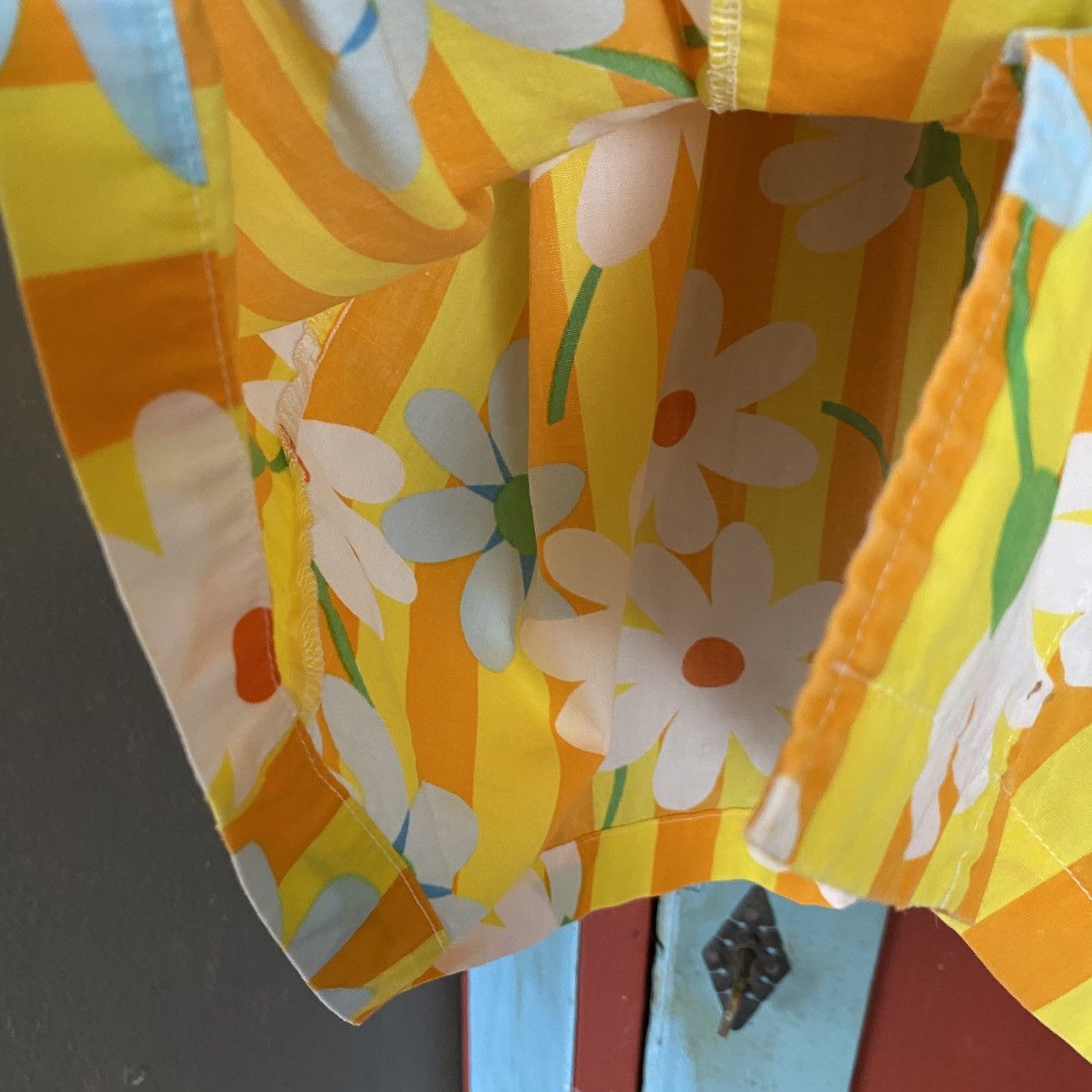 Enrico Coveri Enrico Coveri Yellow Daisy Stripe Pajama Shirt Size L / US 10 / IT 46 - 10 Thumbnail