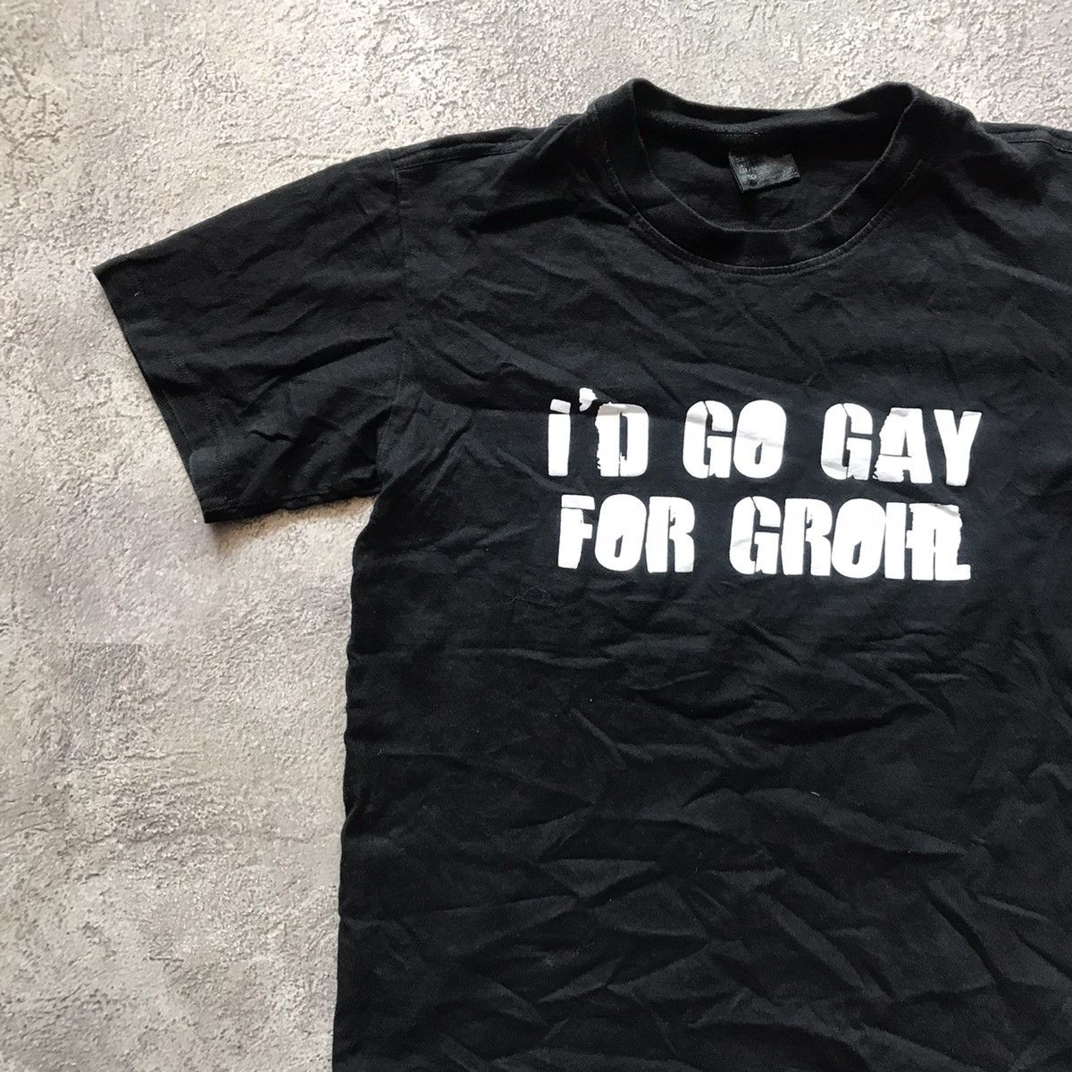Vintage Vintage Y2K Graphic Tee I'd Go Gay For Grohl Slogan Skate M Size US M / EU 48-50 / 2 - 2 Thumbnail