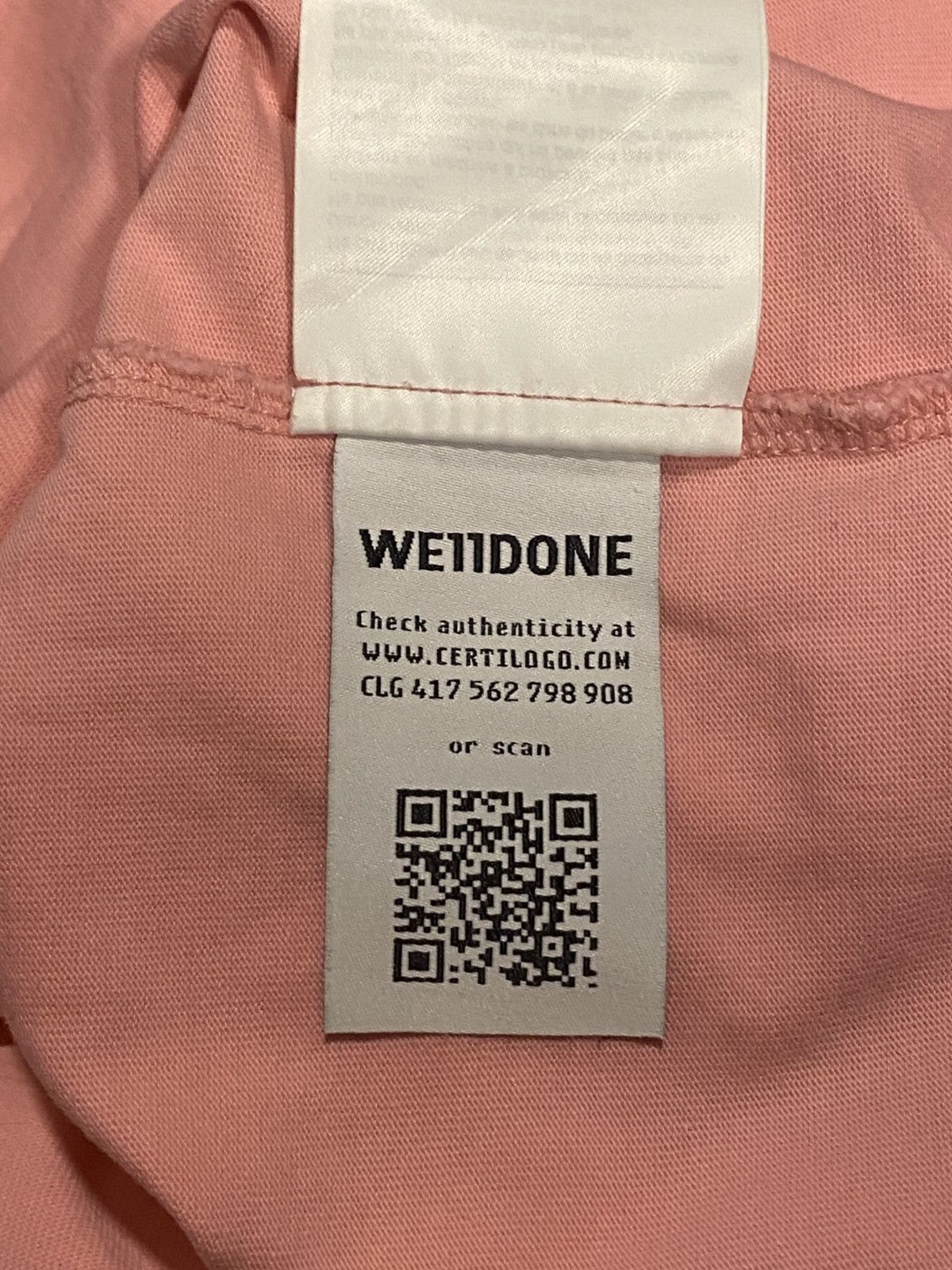 Designer × WE11DONE WE11DONE PINK SPEED LOGO SHIRT Size US L / EU 52-54 / 3 - 8 Thumbnail