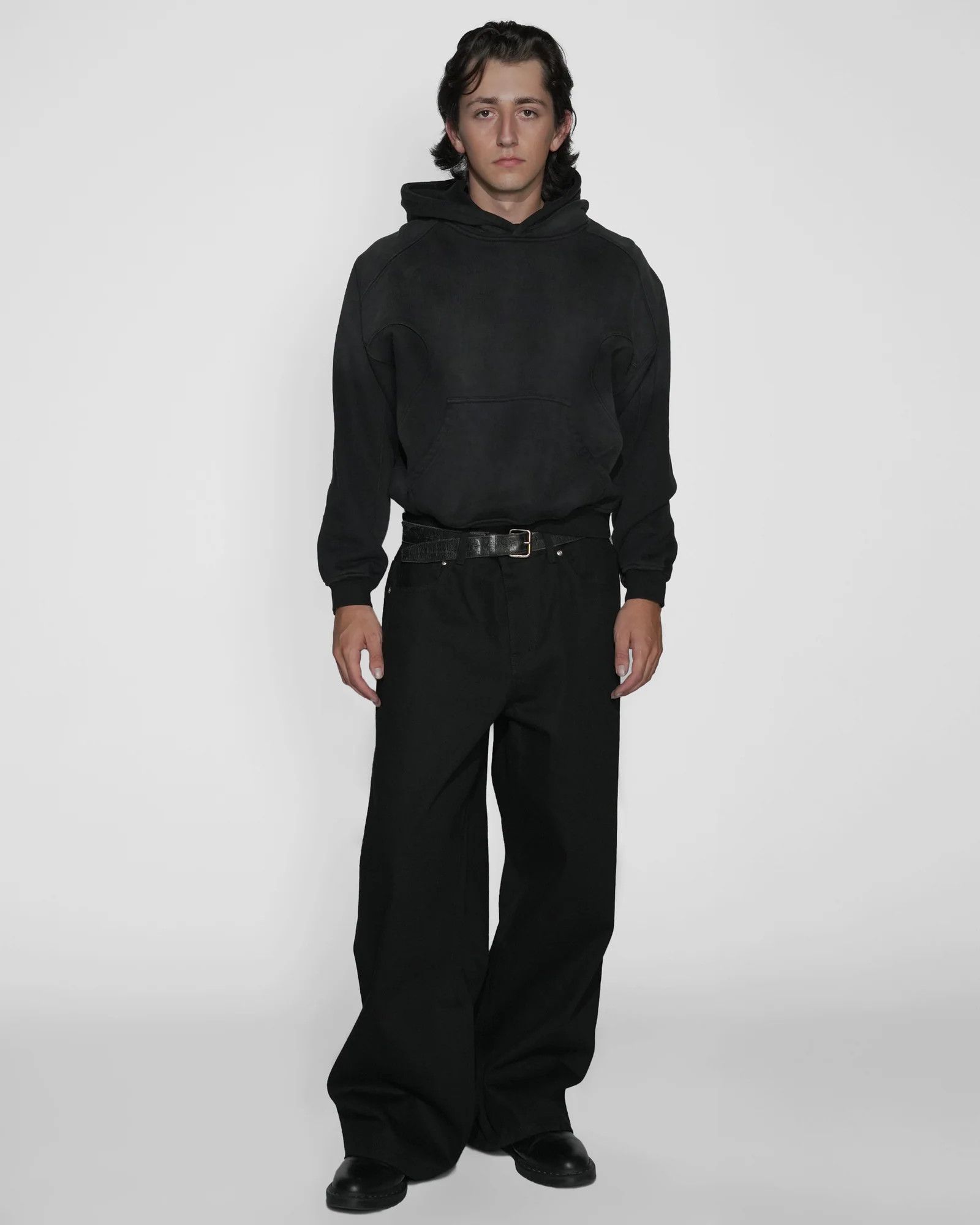 Other Berlin Inc Japanese Selvedge Wide-Leg Baggy Denim - Black Size US 34 / EU 50 - 5 Thumbnail
