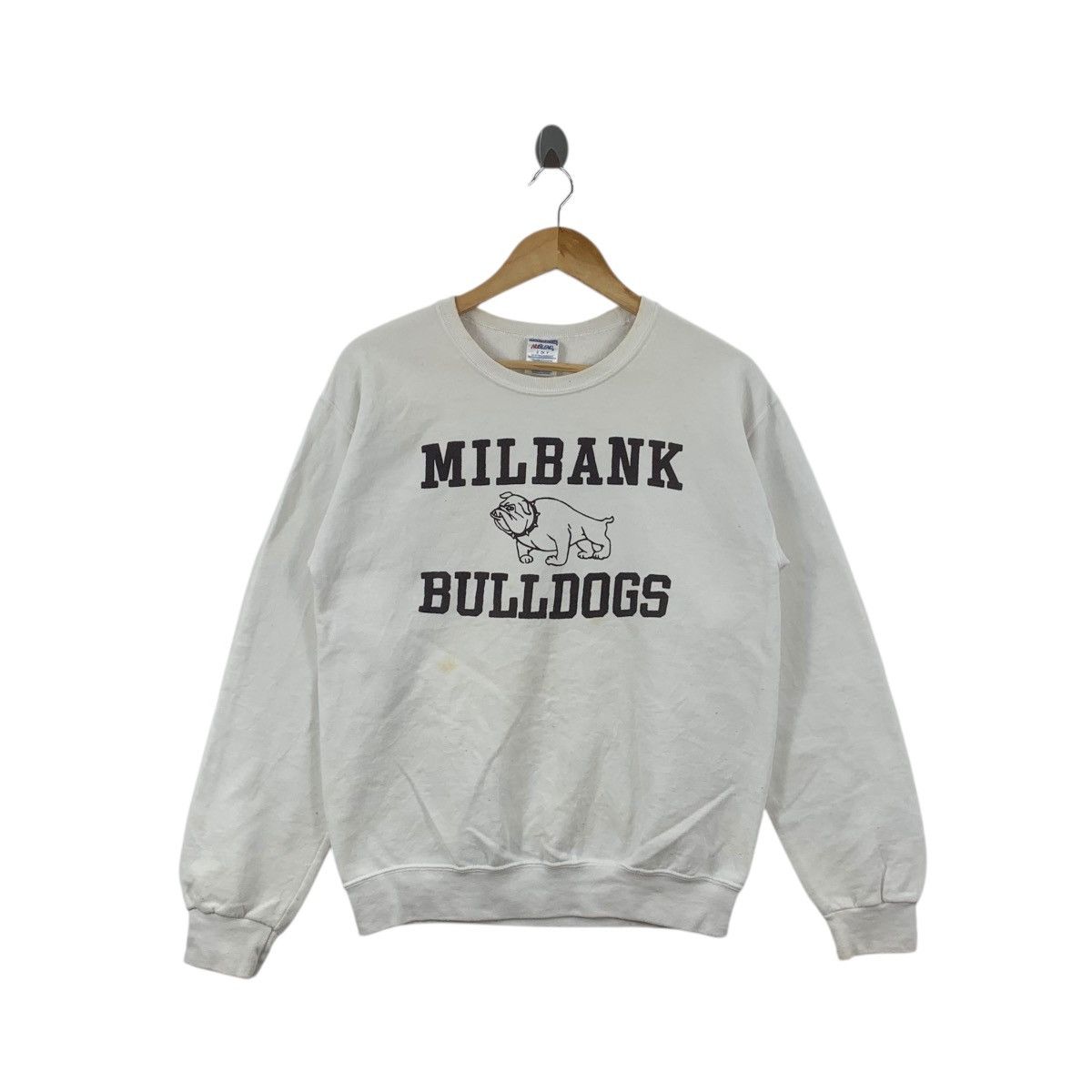 Vintage Vintage MILBANK BULLDOGS High School Mascot Sweatshirt Size M / US 6-8 / IT 42-44 - 1 Thumbnail