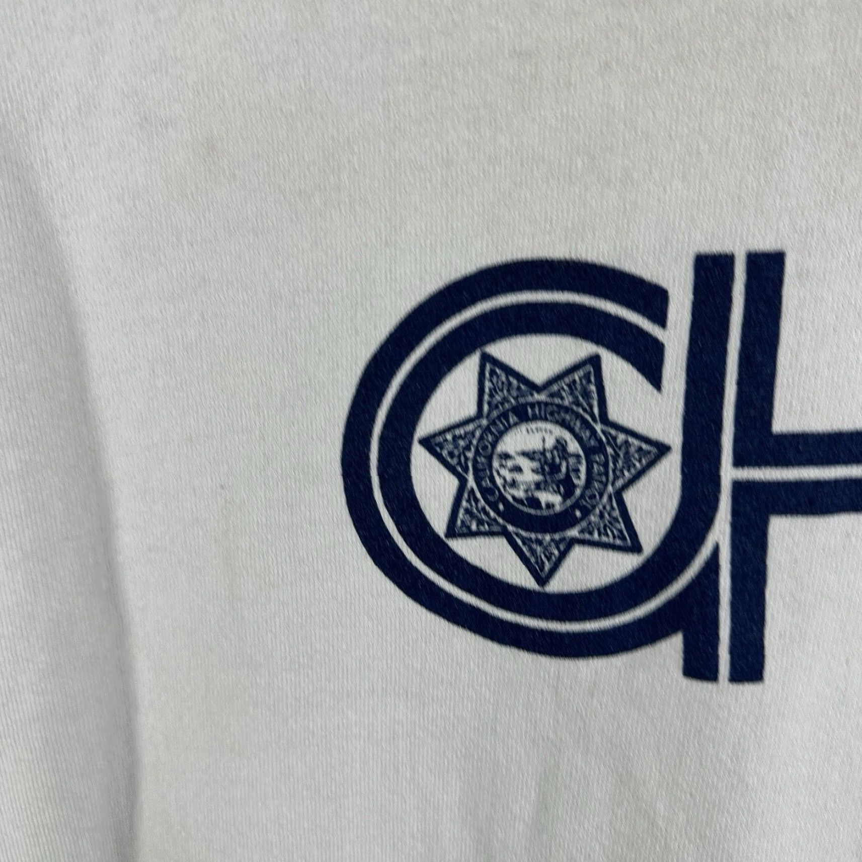Jerzees VINTAGE Jerzees CHP Hoodie Mens Large Fleece Pullover Highway Patrol Training White Cotton Polyester Logo 90s Retro Sports USA Chest Patch Mens Hoodie Size US L / EU 52-54 / 3 - 7 Thumbnail