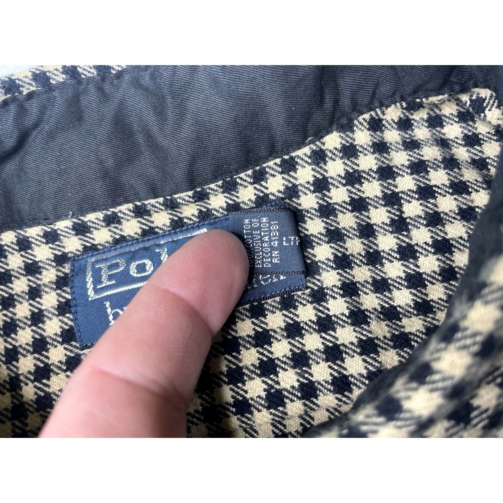 Polo Ralph Lauren VINTAGE Polo Ralph Lauren Shirt Men Large Houndstooth Collar Button-Up Long Sleeve Size US L / EU 52-54 / 3 - 4 Thumbnail