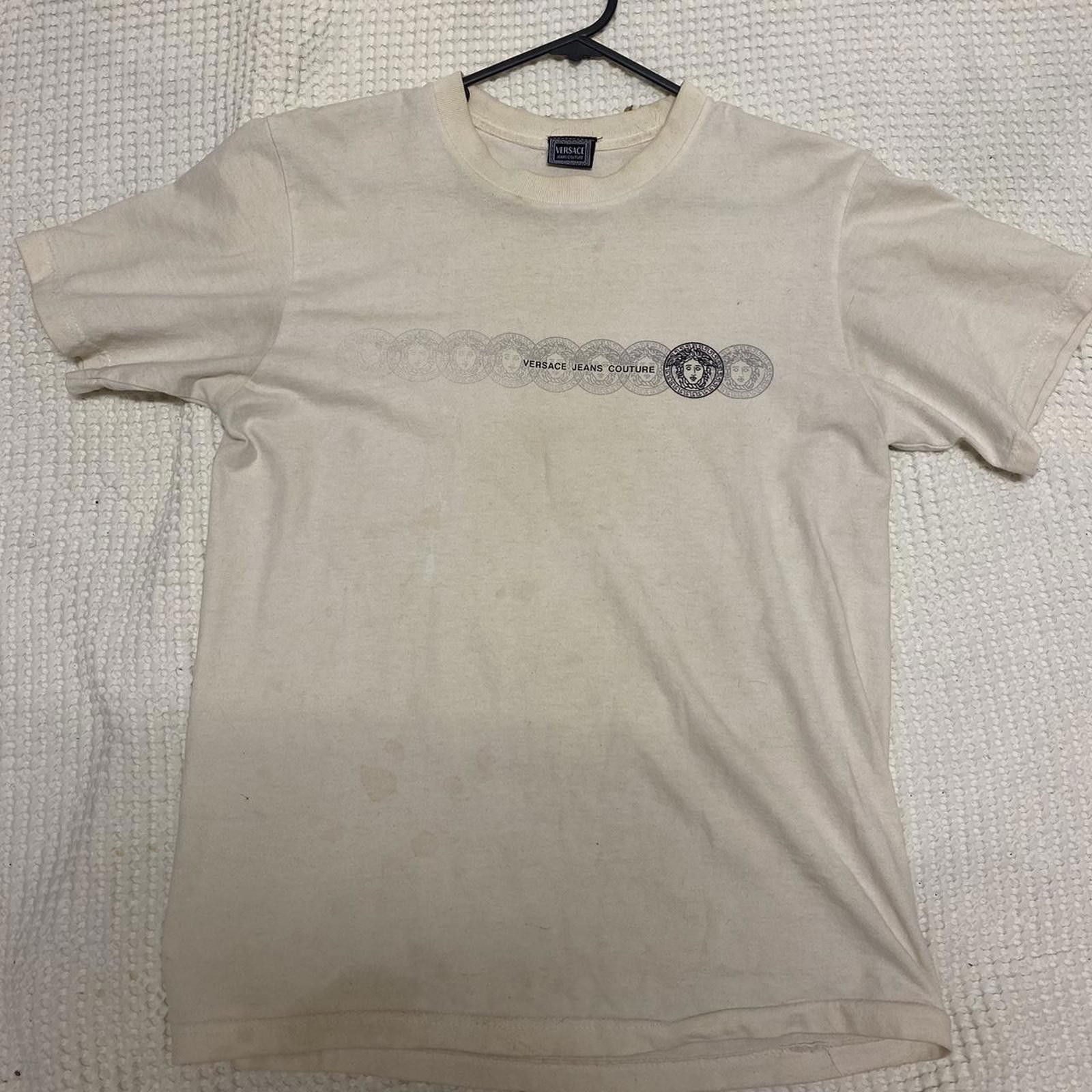 Versace Jeans Couture Versace Jeans Couture Men's T-Shirt Cream Colour Size US M / EU 48-50 / 2 - 1 Thumbnail