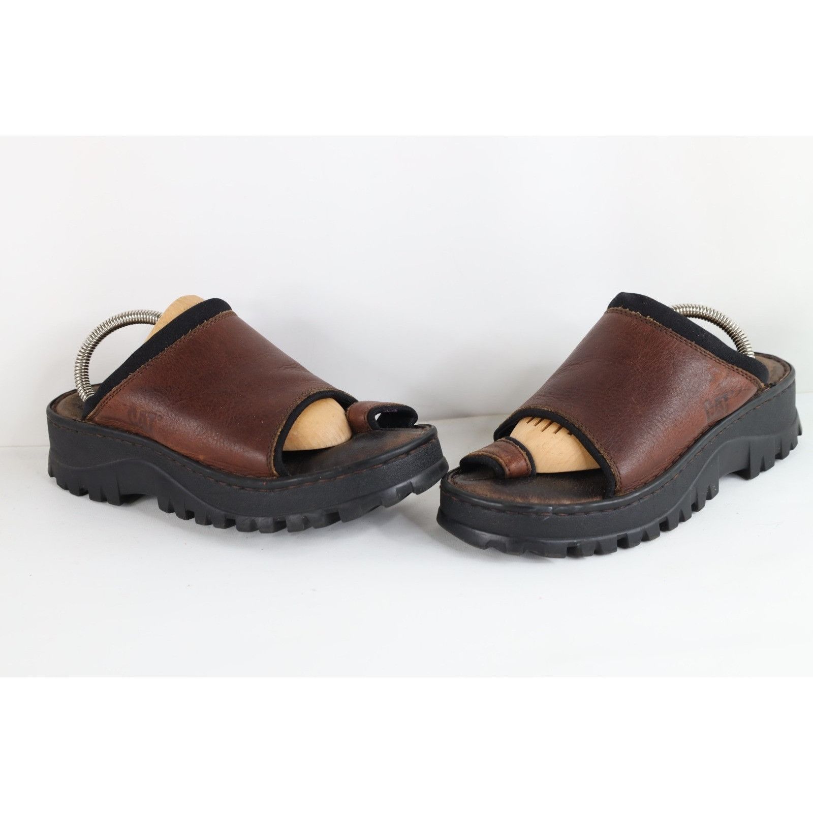 Caterpillar Vintage 90s Y2K Cat Caterpillar Chunky Platform Sandals Size US 9 / IT 39 - 1 Thumbnail