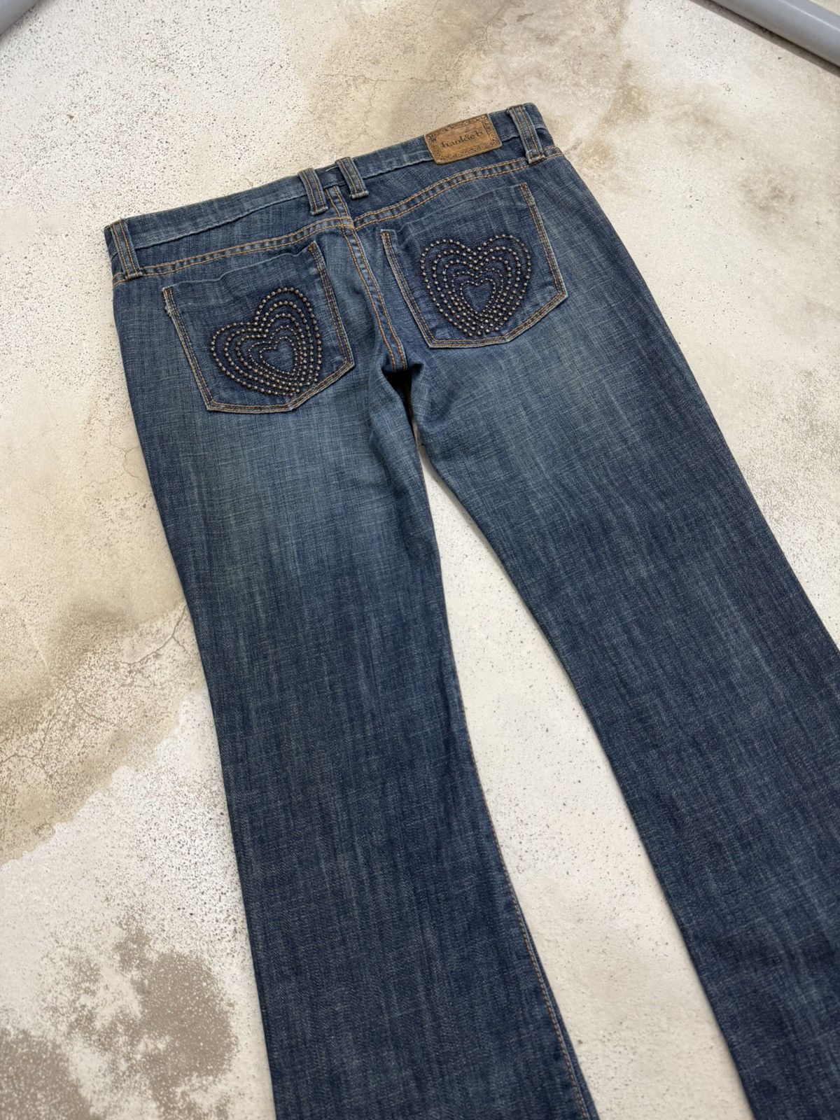 Frankie Shop Frankie b. Embellish Back Pocket Flare Denim Pants Size 30" / US 8 / IT 44 - 10 Thumbnail