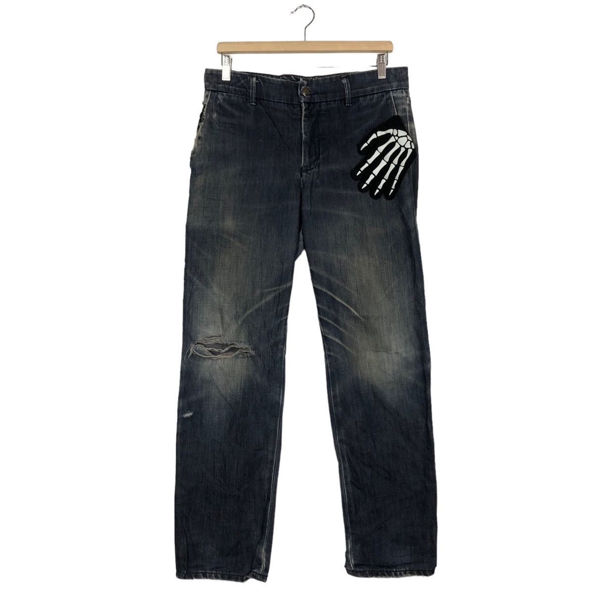 Japanese Brand Rare Distressed Denim Punk Design Fuiry Coulture RaffSimons Size US 32 / EU 48 - 2 Thumbnail