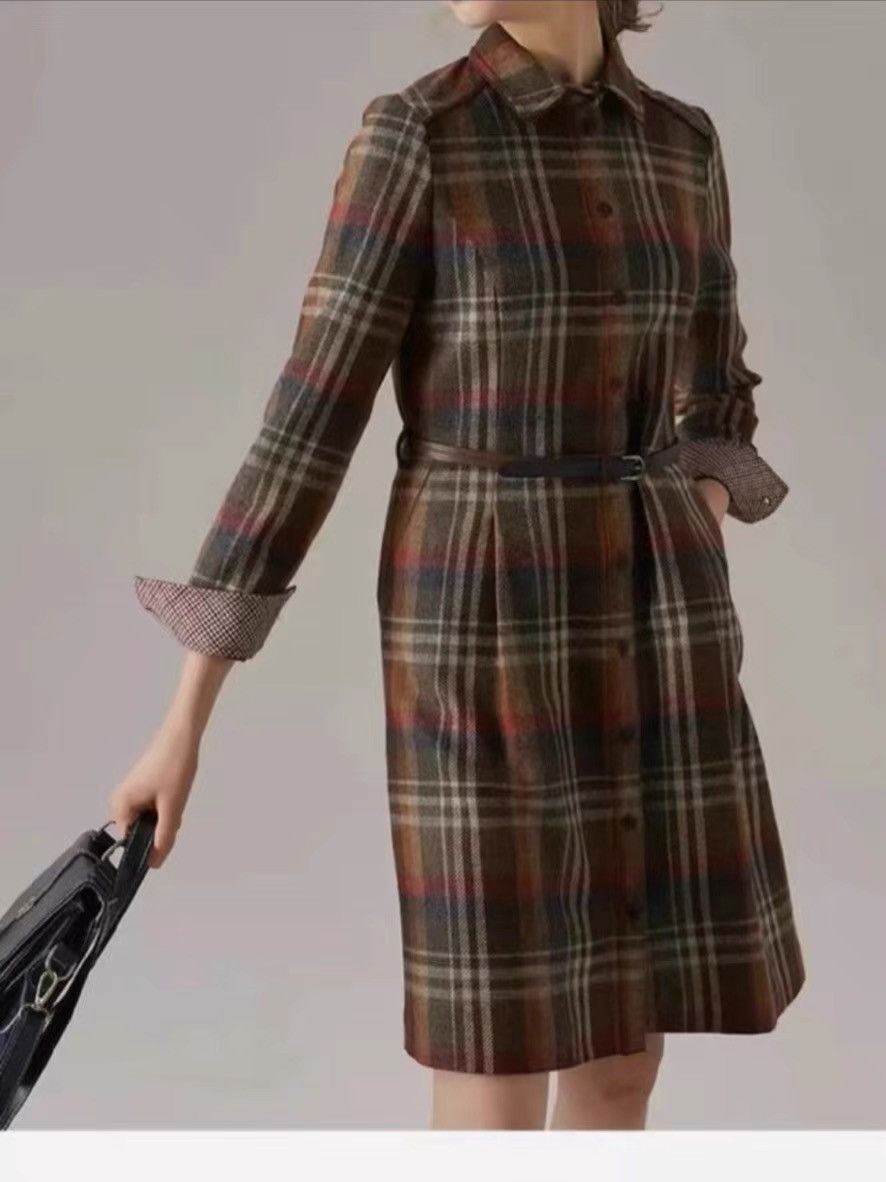 HAZZYS Hazzys Plaid Wool Dress K31 Size M / US 6-8 / IT 42-44 - 5 Thumbnail