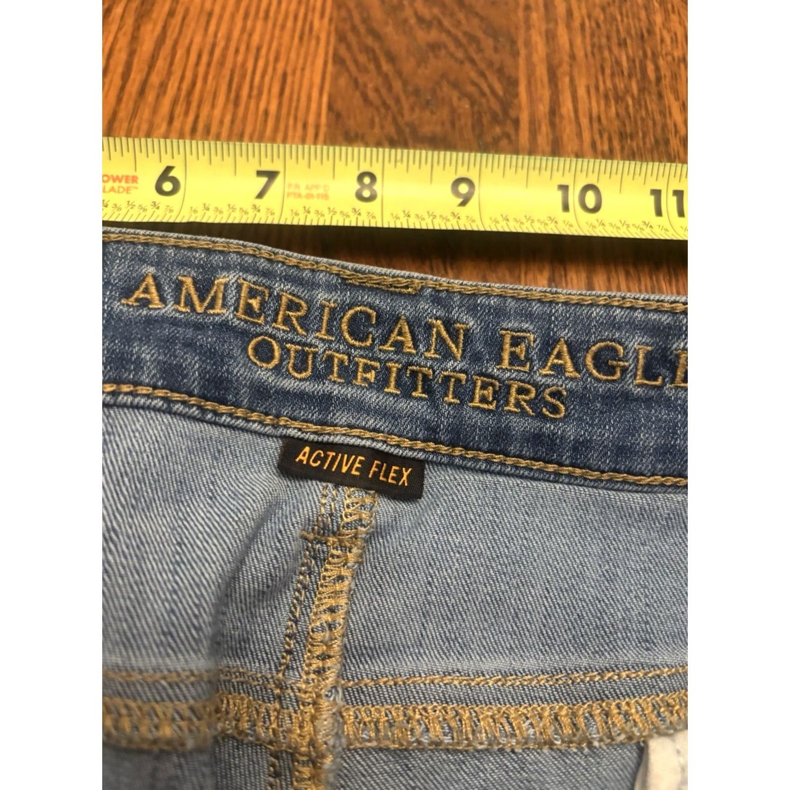 American Eagle Outfitters American Eagle Outfitters Jeans Slim 31x32 Blue Denim 5-Pocket Men Regular Size 31 Slim Fit Straight Rise Low Vintage No N/A Size US 31 - 3 Thumbnail