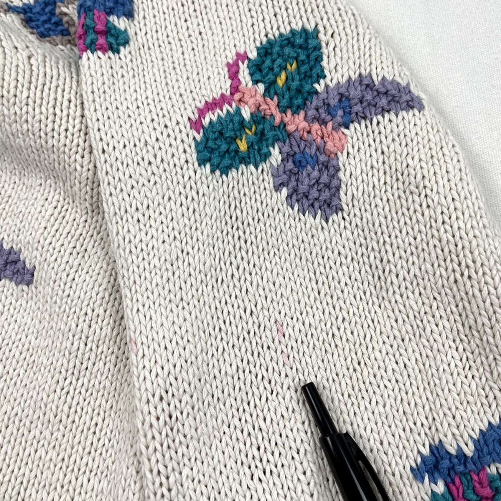 Vintage VINTAGE Northern Isles Cardigan Sweater Womens S Hand Knit Butterfly Floral Cottage Cardigan Mens? Size S / US 4 / IT 40 - 6 Thumbnail