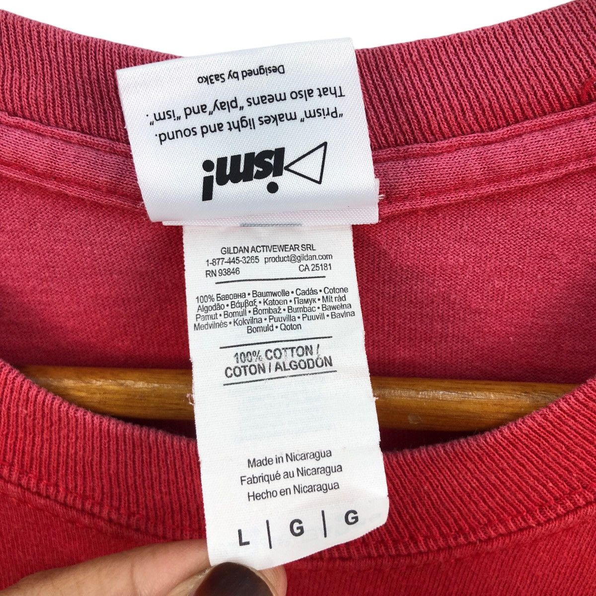 Designer Prism Long Sleeve Tee Shirt Big Logo Spellout Streetwear Size US L / EU 52-54 / 3 - 6 Thumbnail
