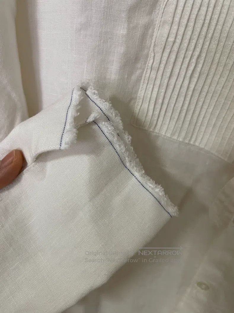 Greg Lauren Greg Lauren Cotton Linen Shirt, Long Length Size US L / EU 52-54 / 3 - 3 Thumbnail