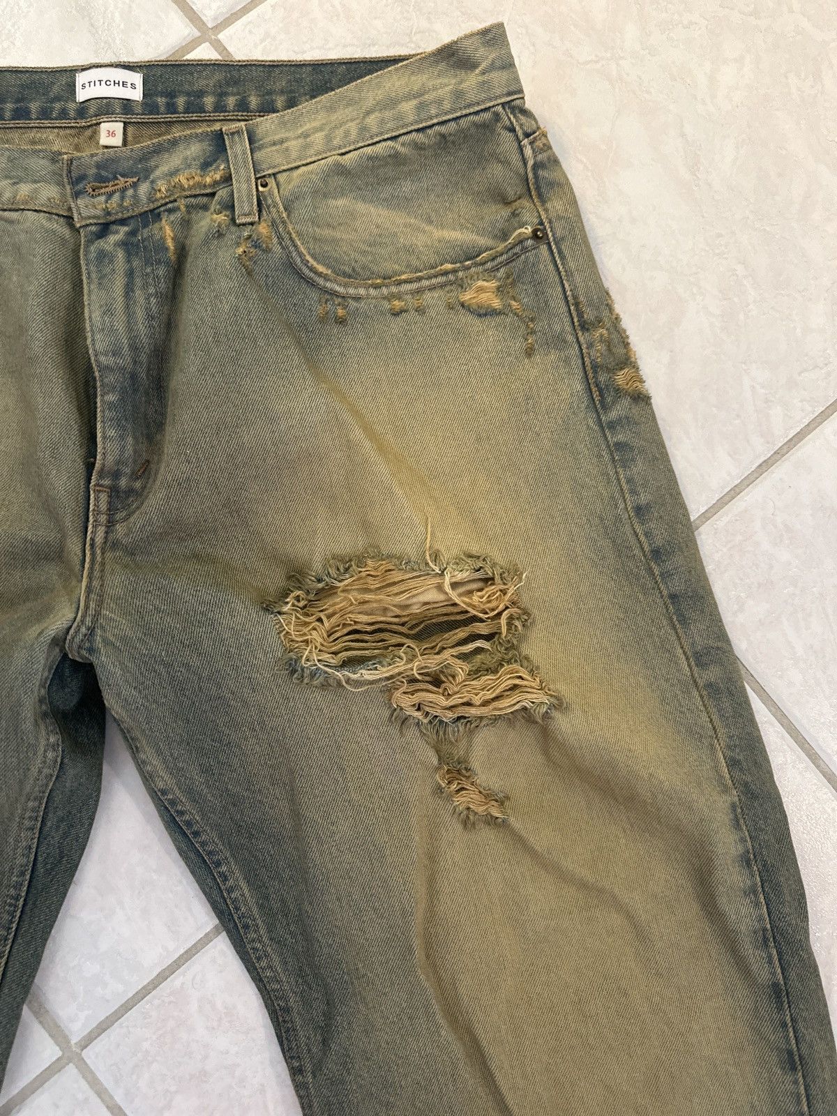Other Stitches1of1 distressed sandstone bootcut denim Size US 36 / EU 52 - 4 Thumbnail