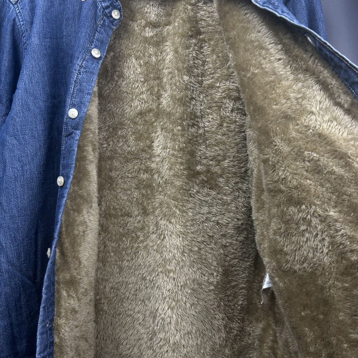 Vintage Vintage Japanese Brand Uramoco Fur Lined Denim Jacket Size US M / EU 48-50 / 2 - 8 Thumbnail