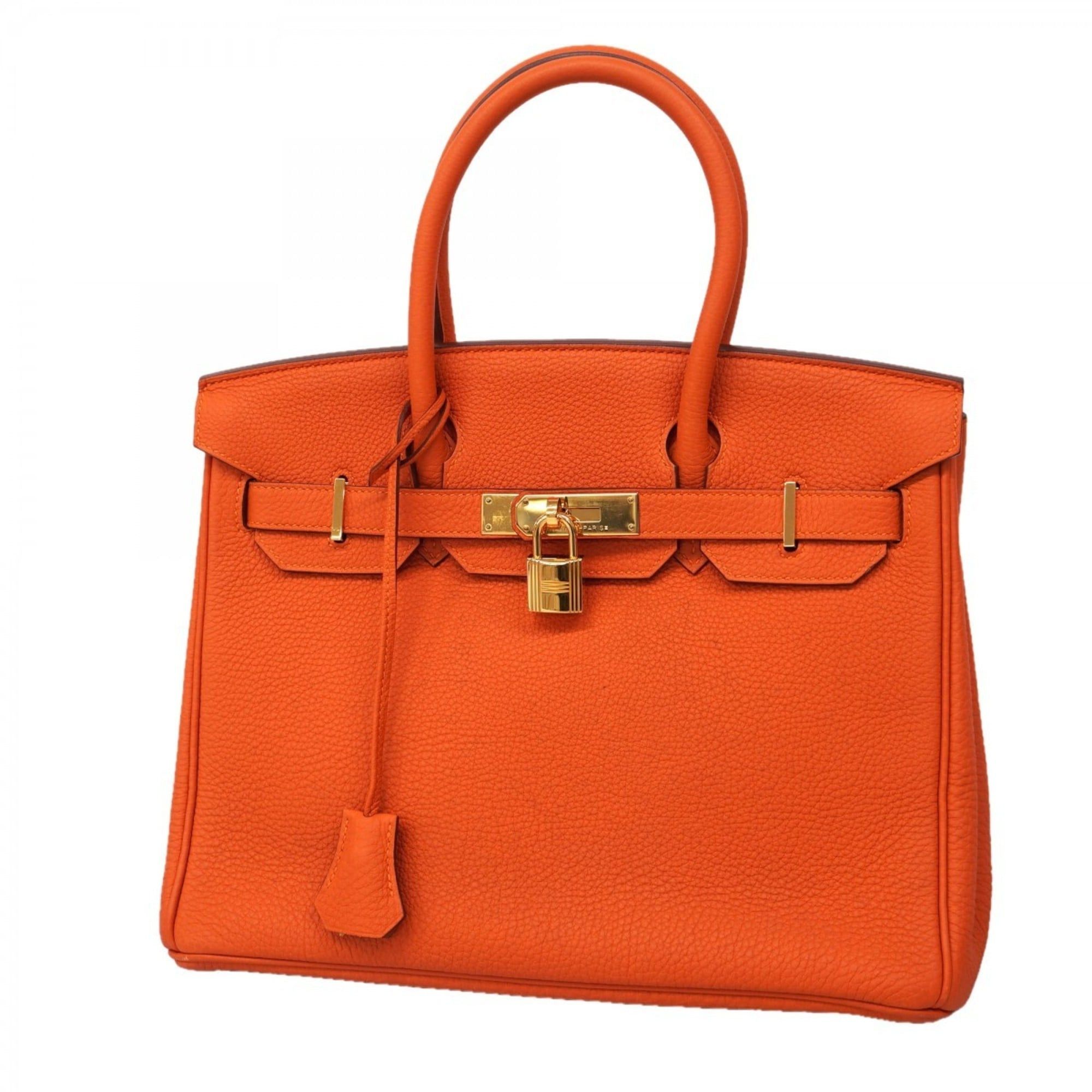 Hermes Hermès Birkin 30 Togo Orange Handbag with R Stamp for Women