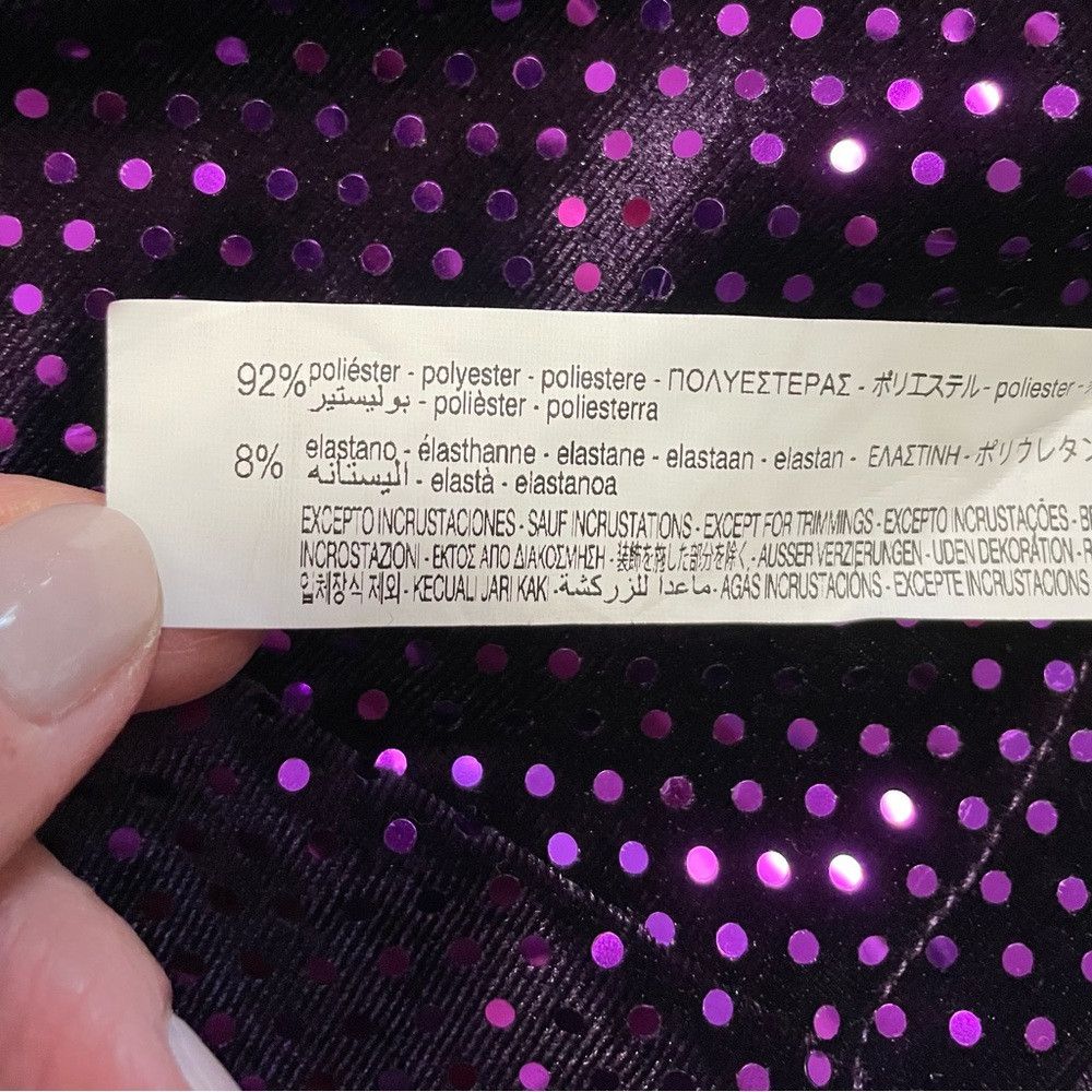 Zara NWT New Zara Purple Ring Detail Shiny Mini Dress Size M Size M / US 6-8 / IT 42-44 - 9 Thumbnail
