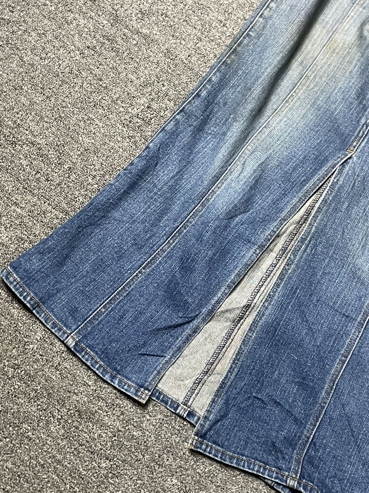 Japanese Brand × Vintage STRETCH Japanese Brand Mermaid Jeans Skirt (83) Size 26" / US 2 / IT 38 - 9 Thumbnail