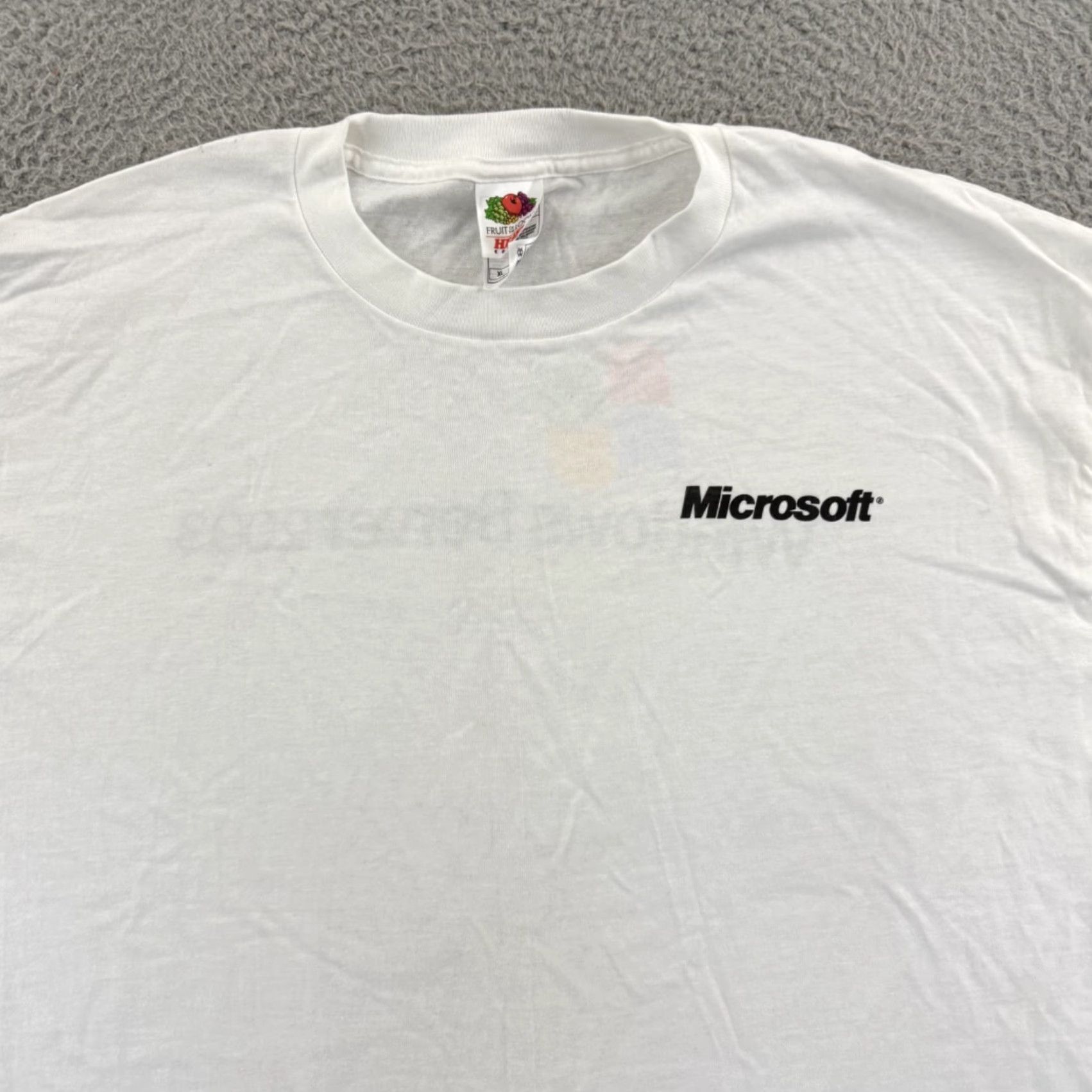 Fruit Of The Loom VINTAGE Microsoft Shirt Mens XL White Windows Server 2003 Short Sleeve Tech Y2K Logo Graphic Print 80s 90s USA USA Mens XL White Size US XL / EU 56 / 4 - 4 Thumbnail