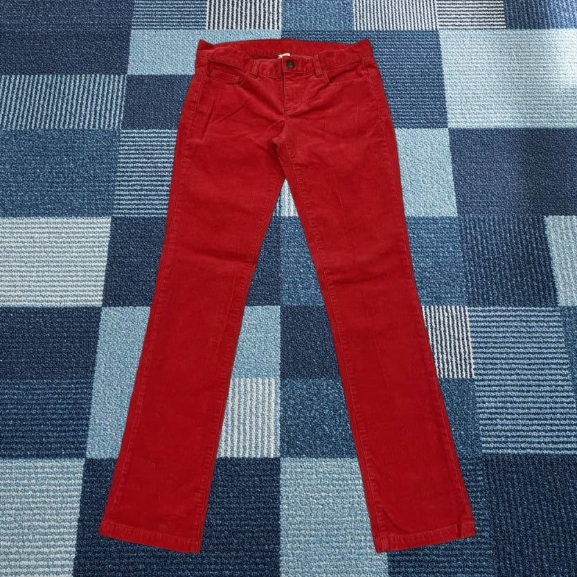 J.Crew J.CREW City Fit Corduroy Pants Women 27R Straight Slim Inseam 32 Bright Peach Pink Casual Workwear Size 27" / US 4 / IT 40 - 1 Thumbnail
